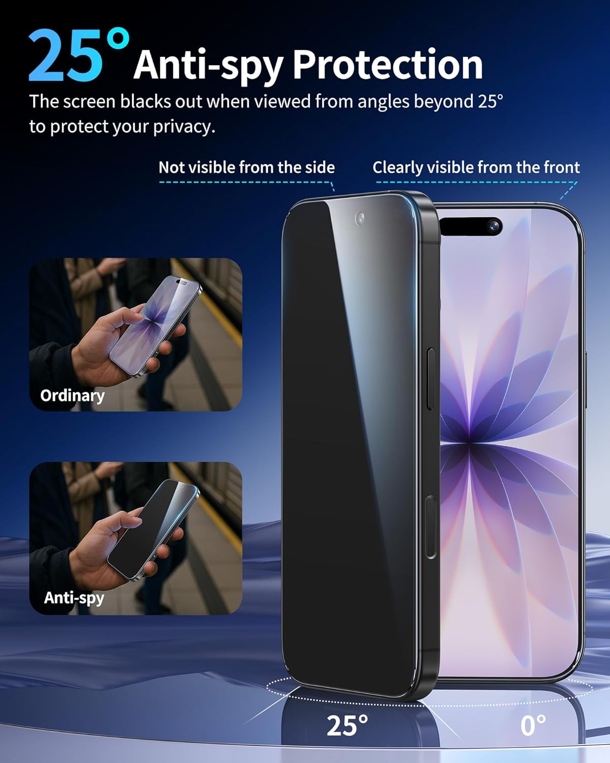 NIMASO Privacy Screen Protector for iPhone 17 6.3-Inch Tempered Glass DEMO