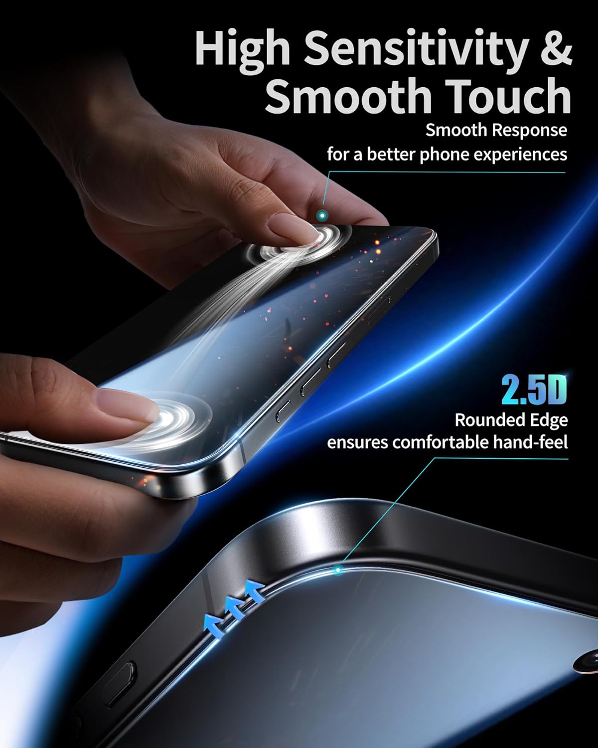 NIMASO Privacy Screen Protector for iPhone 17 6.3-Inch Tempered Glass DEMO