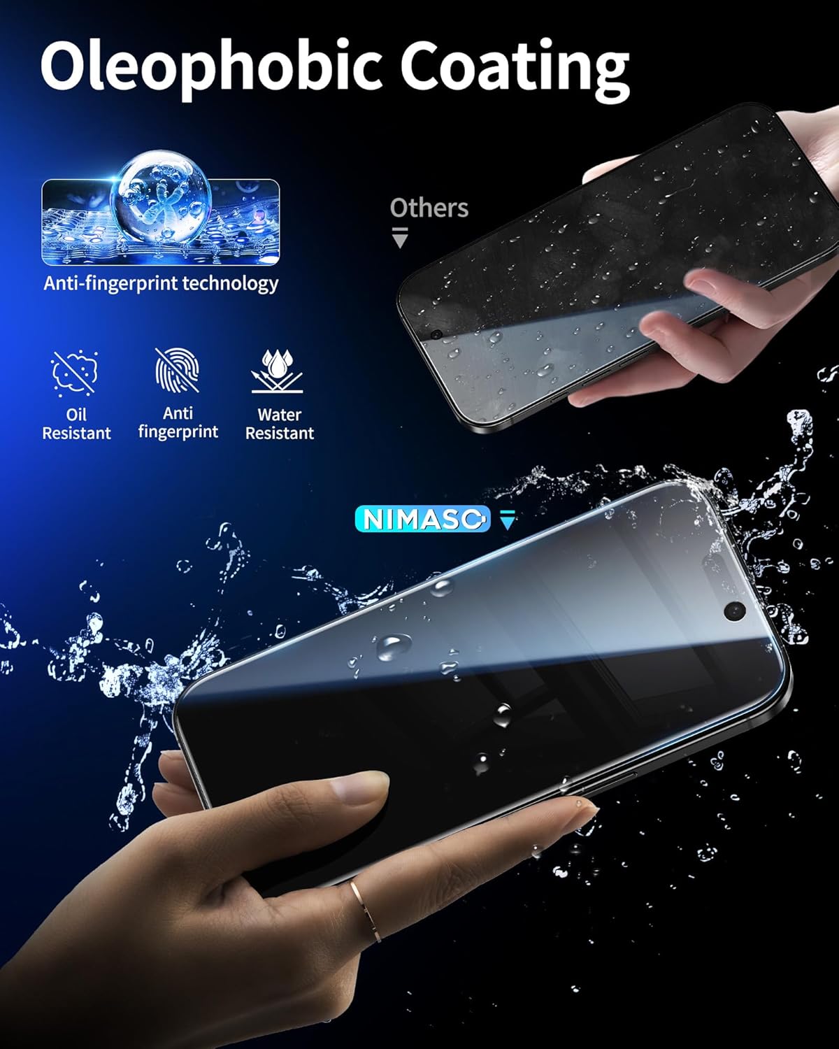 NIMASO Privacy Screen Protector for iPhone 17 6.3-Inch Tempered Glass DEMO