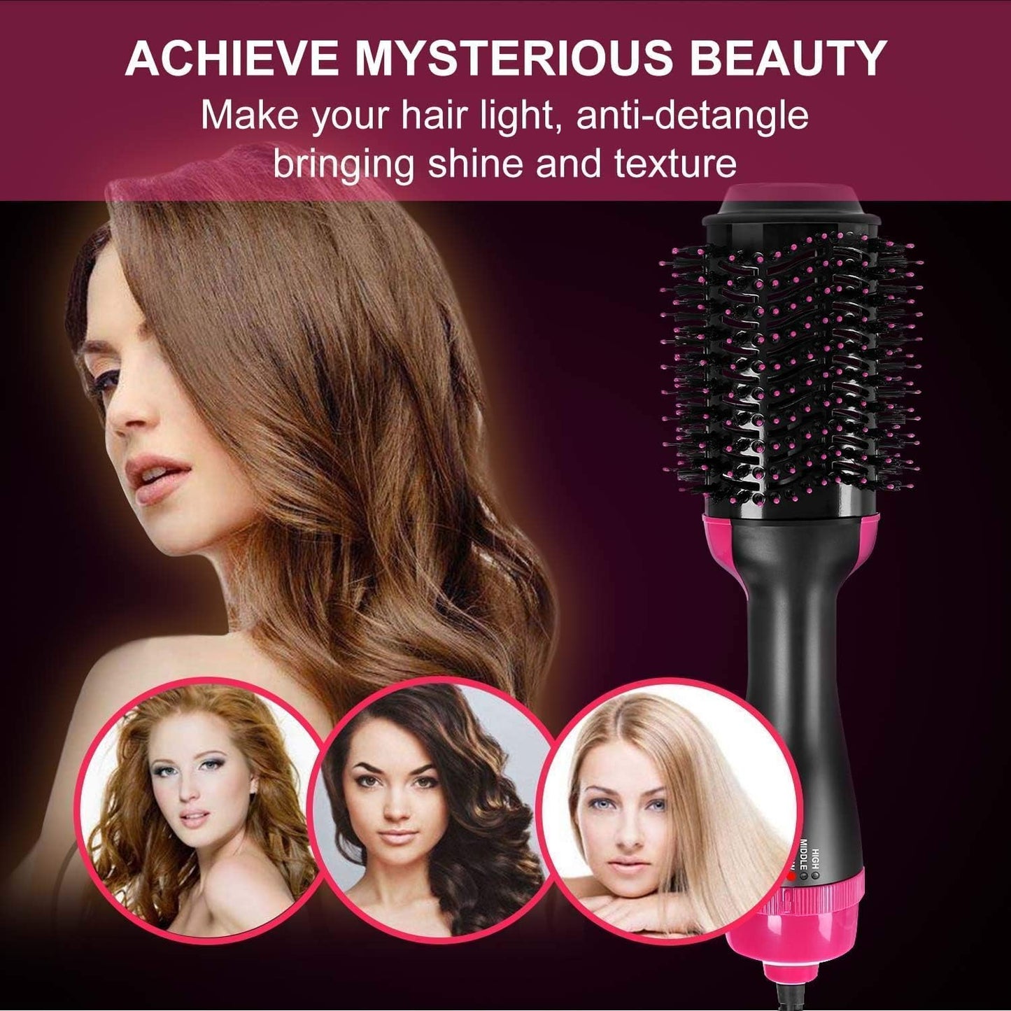 3-in-1 Hot Hairbrushes Air Brush Hair Dryer and Volumizer for Haircare NEW