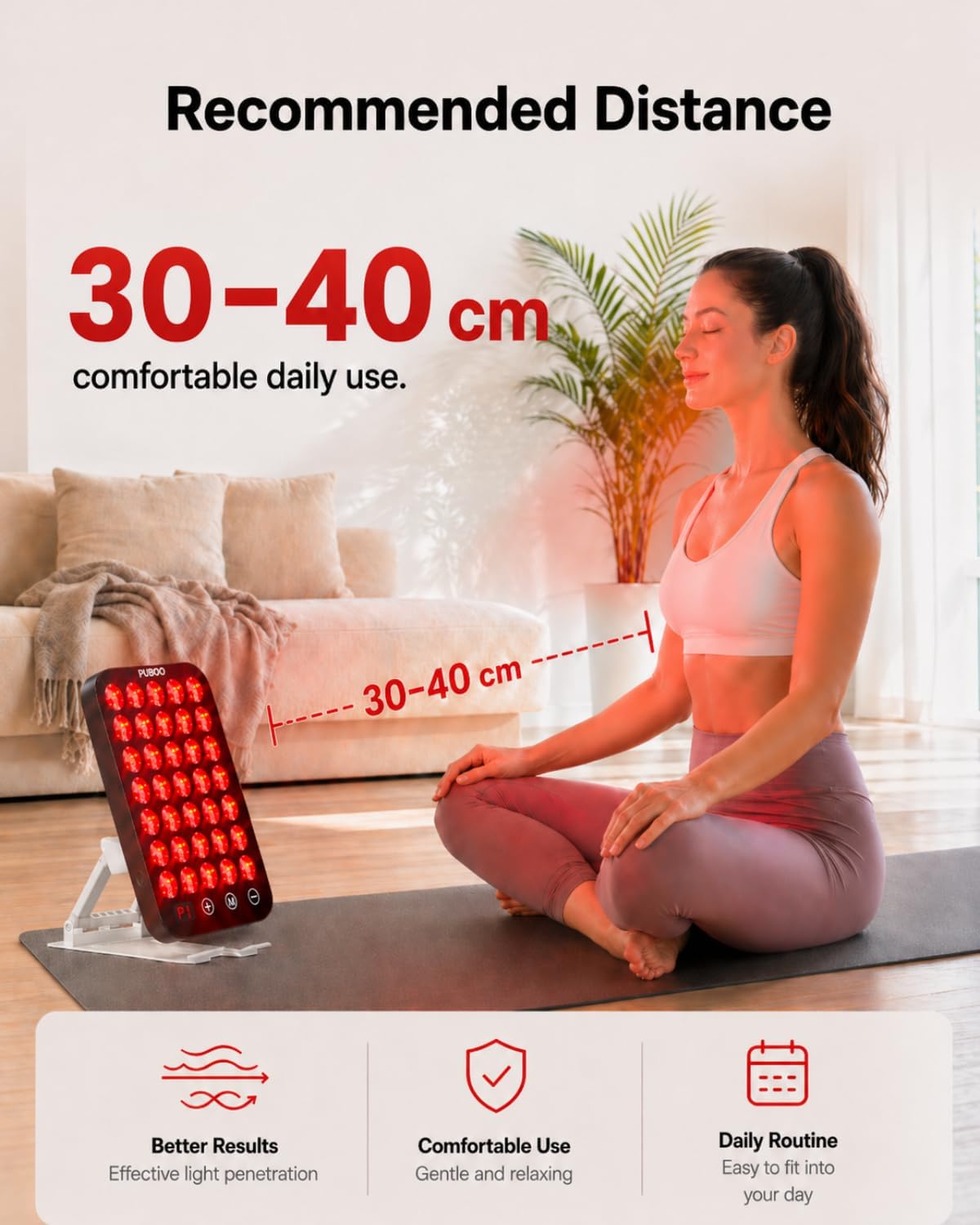 Puboo 210 LED Light Therapy Panel for Face and Body - Professional Grade DEMO