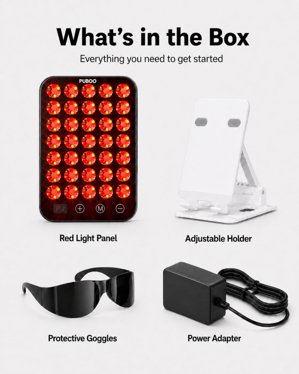 Puboo 210 LED Light Therapy Panel for Face and Body - Professional Grade DEMO