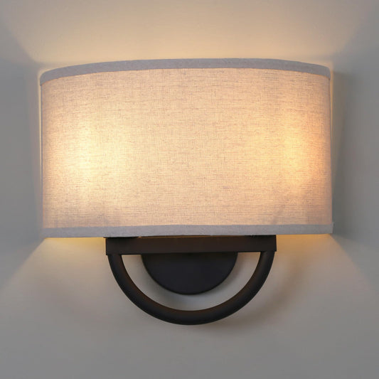 Vintage Industrial Double Sconce 2-Light Wall Lighting Fixture in Linen DEMO