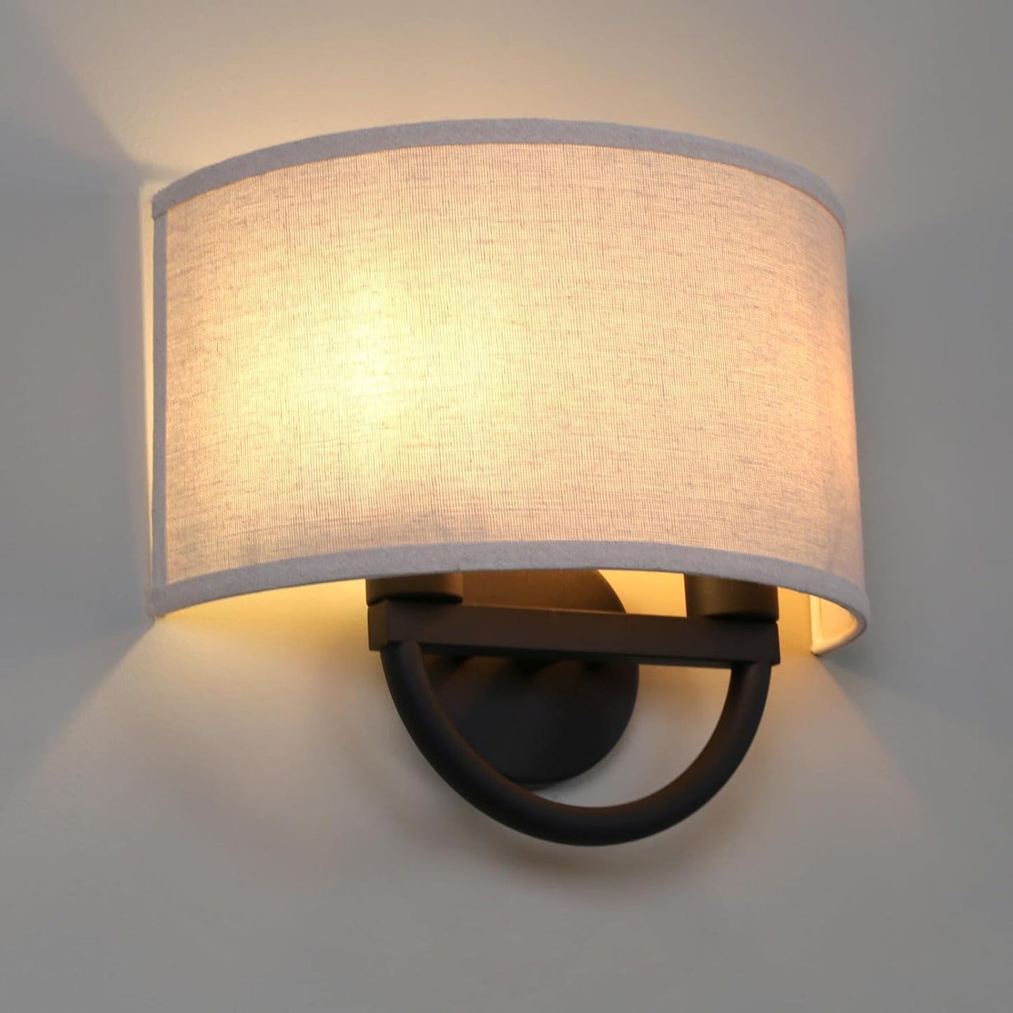 Vintage Industrial Double Sconce 2-Light Wall Lighting Fixture in Linen DEMO