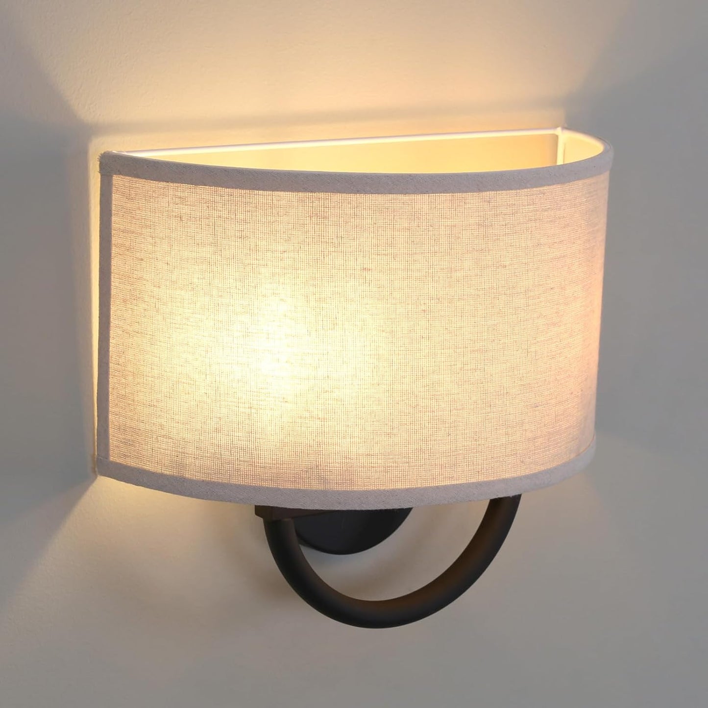 Vintage Industrial Double Sconce 2-Light Wall Lighting Fixture in Linen DEMO