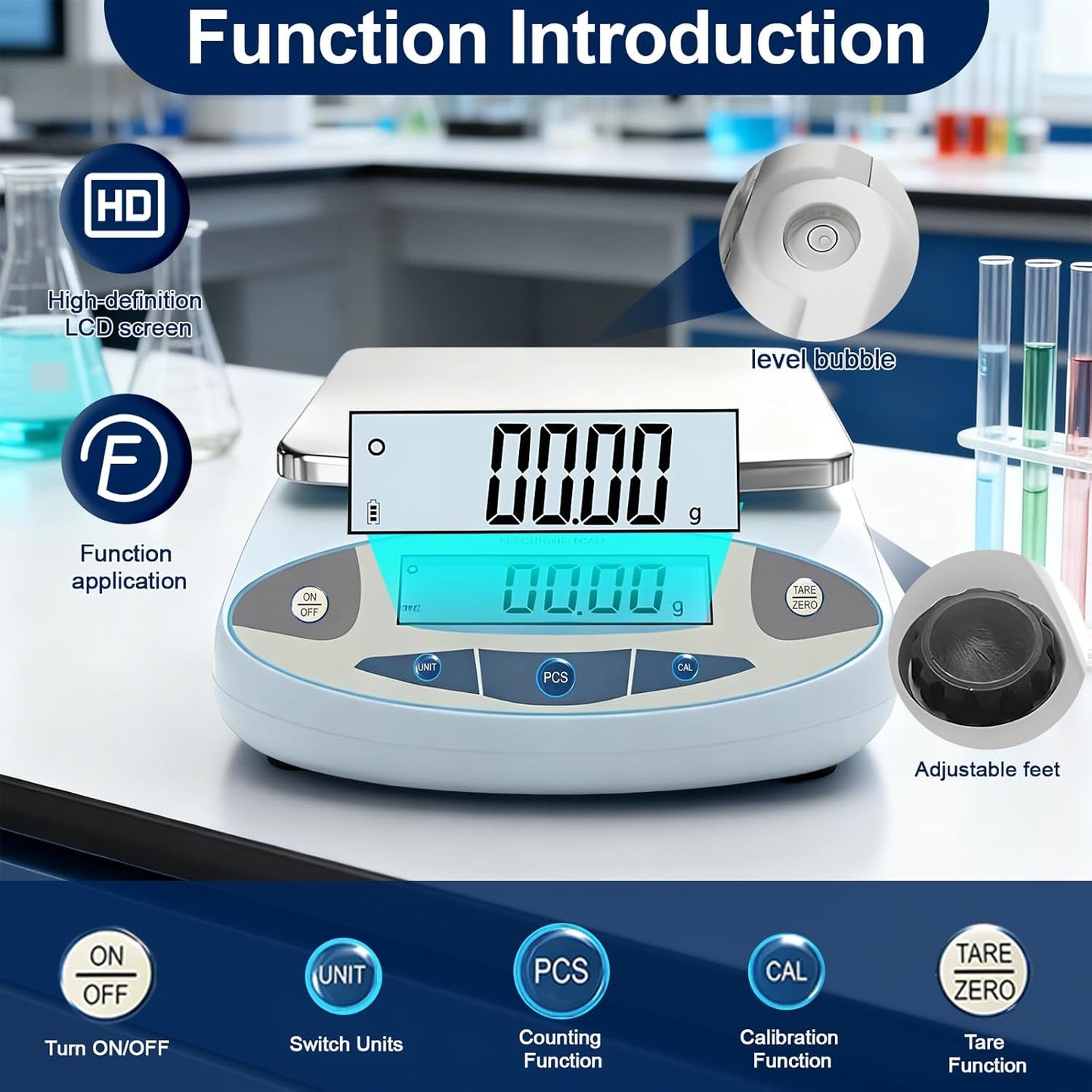 Precision Digital Science Instruments Electronic Lab Scale Balance, 0.01g DEMO