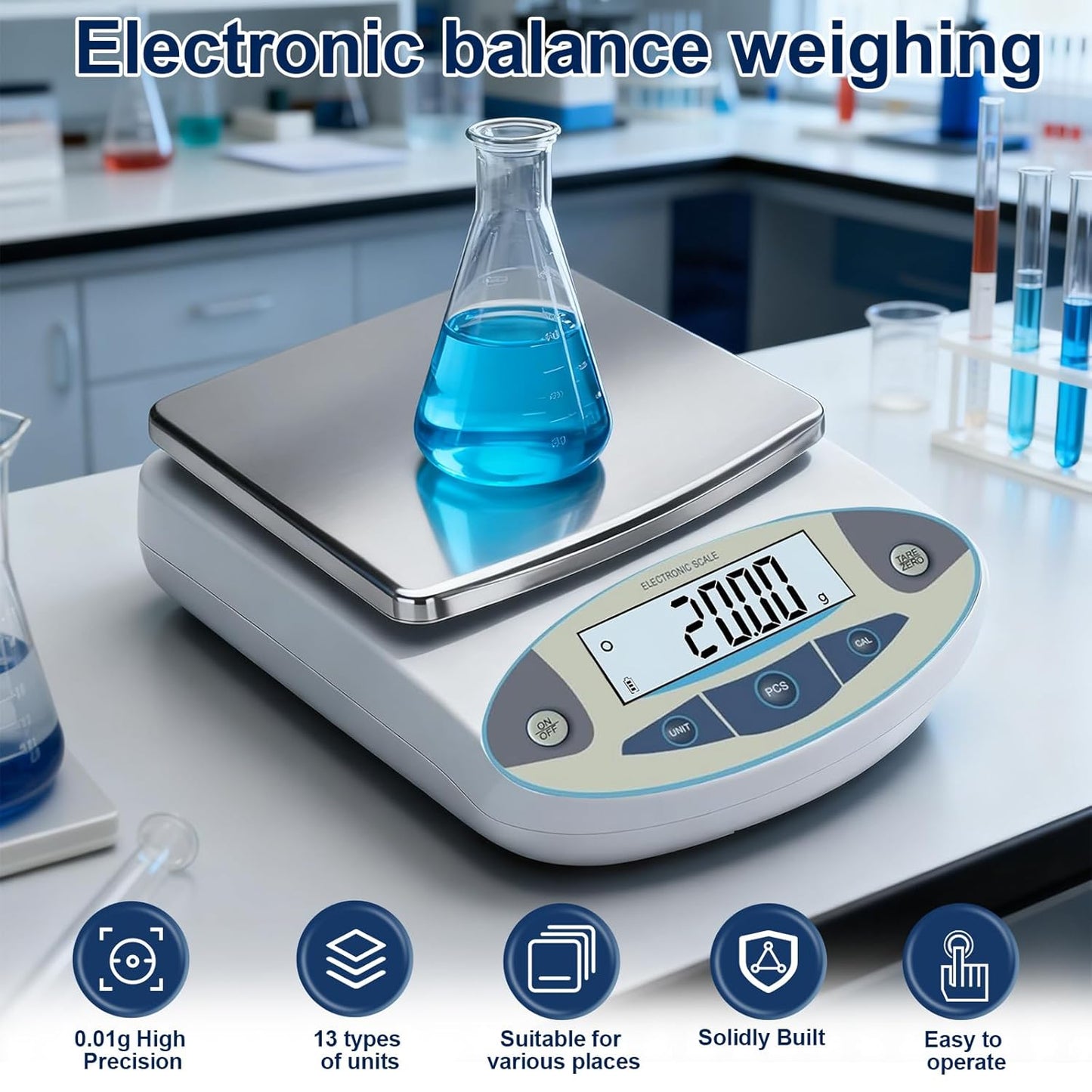Precision Digital Science Instruments Electronic Lab Scale Balance, 0.01g DEMO