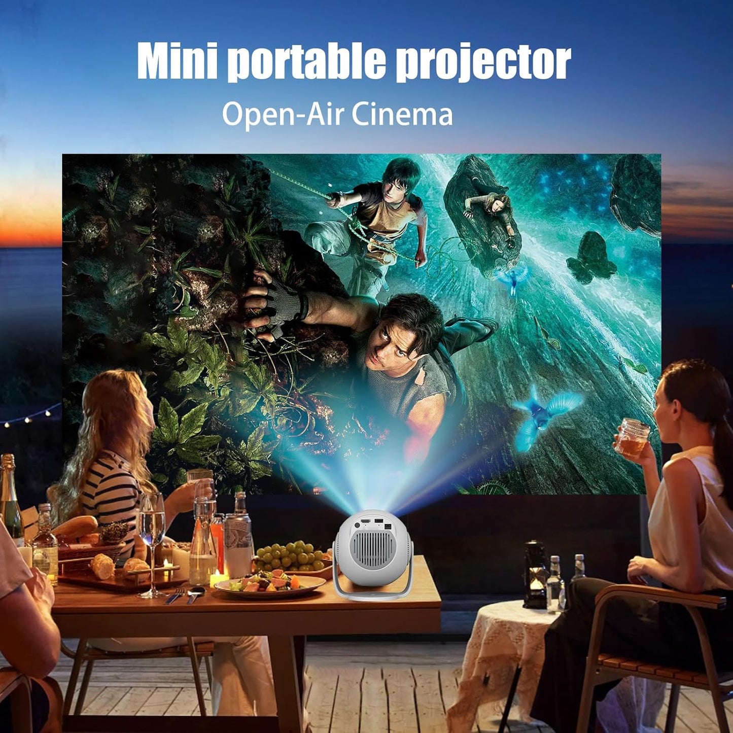 4K 8K Projectors HD Android 14 5G WiFi Mini Projector for Home Theater