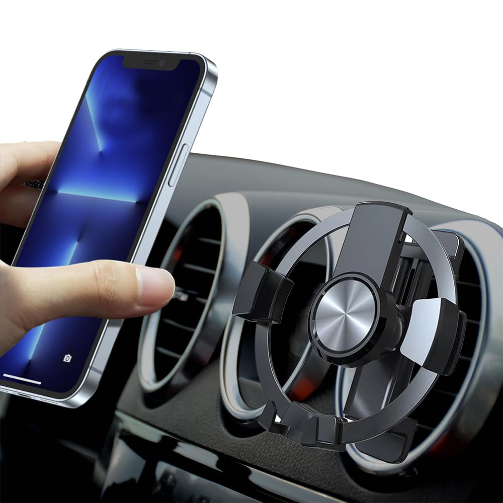 Universal Black Dash-Mounted Phone Holder for Mobile Devices - Secure DEMO