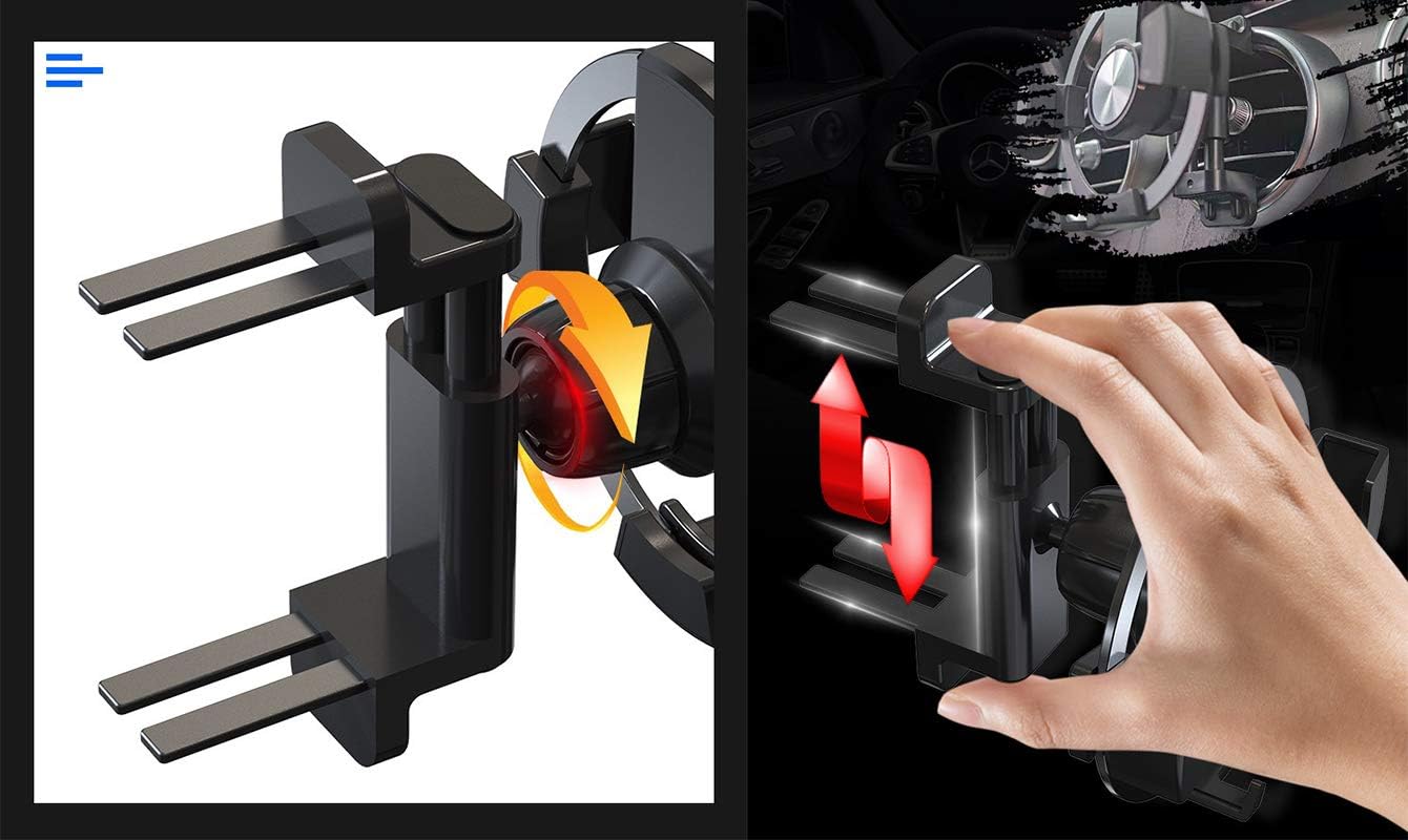 Universal Black Dash-Mounted Phone Holder for Mobile Devices - Secure DEMO
