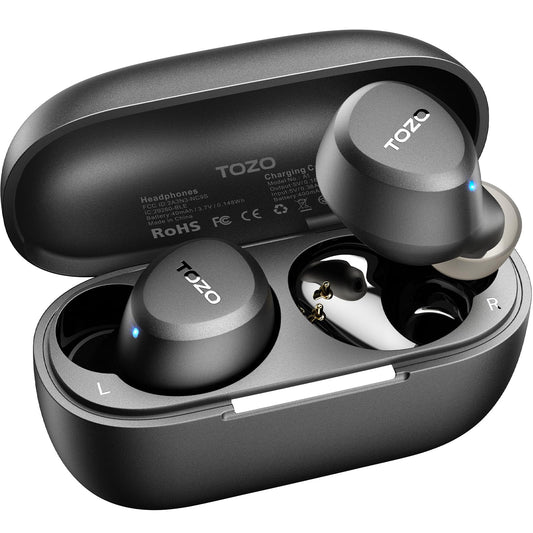 TOZO Wireless Bluetooth 5.3 In-Ear Headphones, IPX5 Waterproof, Black NEW