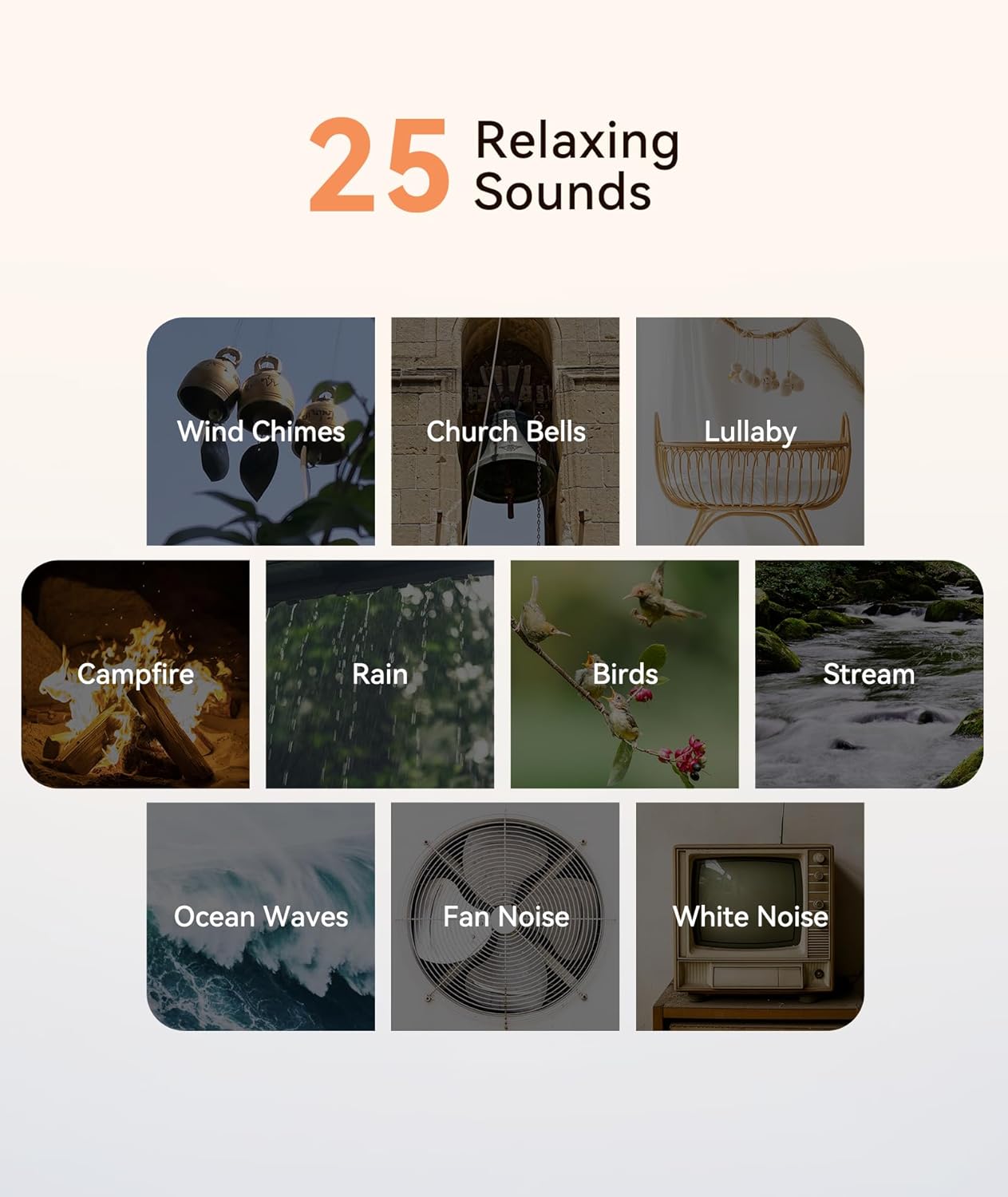Dreamegg Grey Noise Sound Machine with 25 Soothing Ambient Sounds for Sleep DEMO
