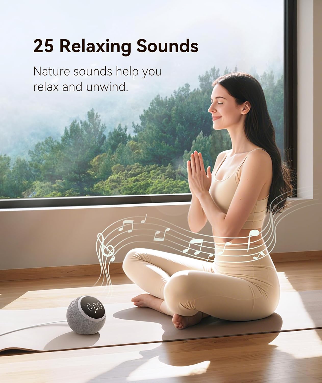 Dreamegg Grey Noise Sound Machine with 25 Soothing Ambient Sounds for Sleep DEMO