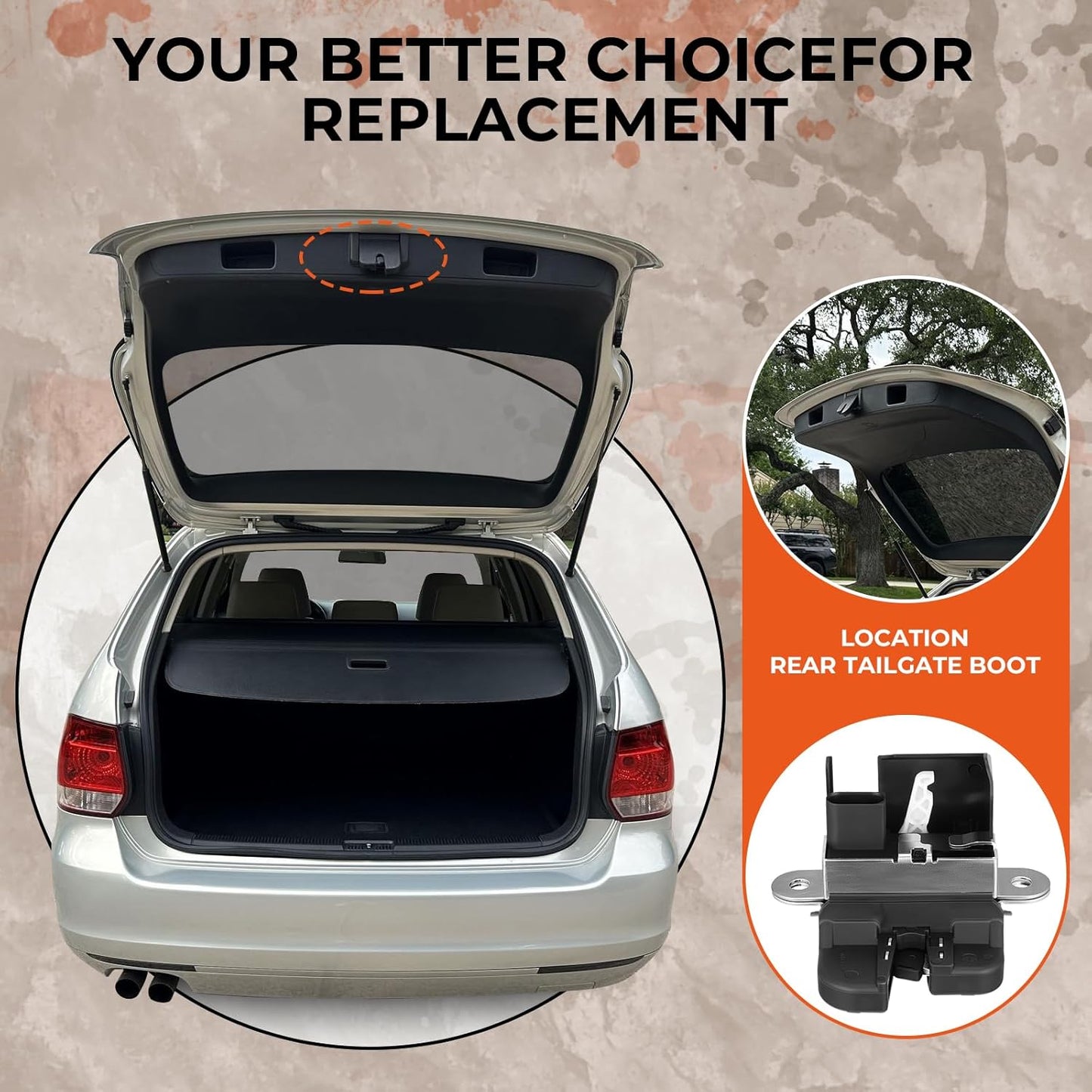 Black Power Door Lock Actuator for Tailgate, Trunk Lid, and Liftgate DEMO