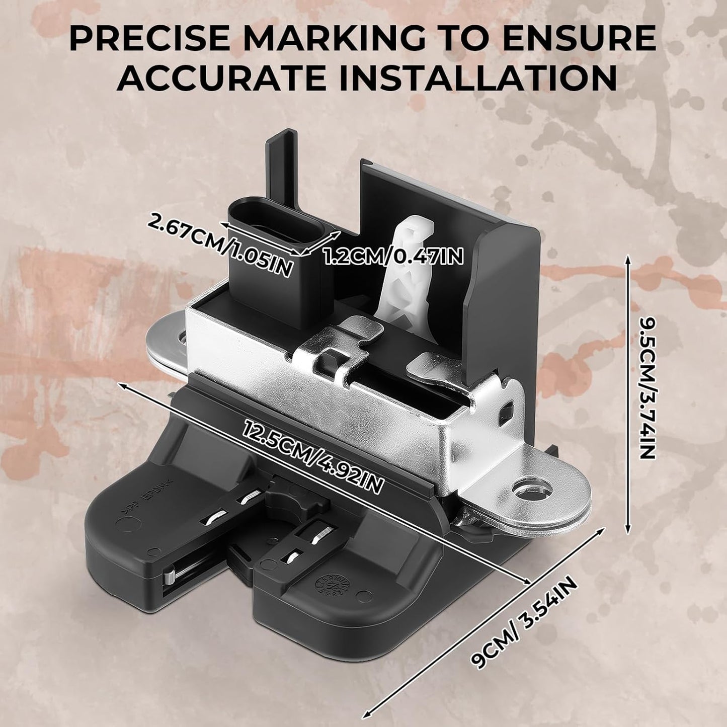 Black Power Door Lock Actuator for Tailgate, Trunk Lid, and Liftgate DEMO