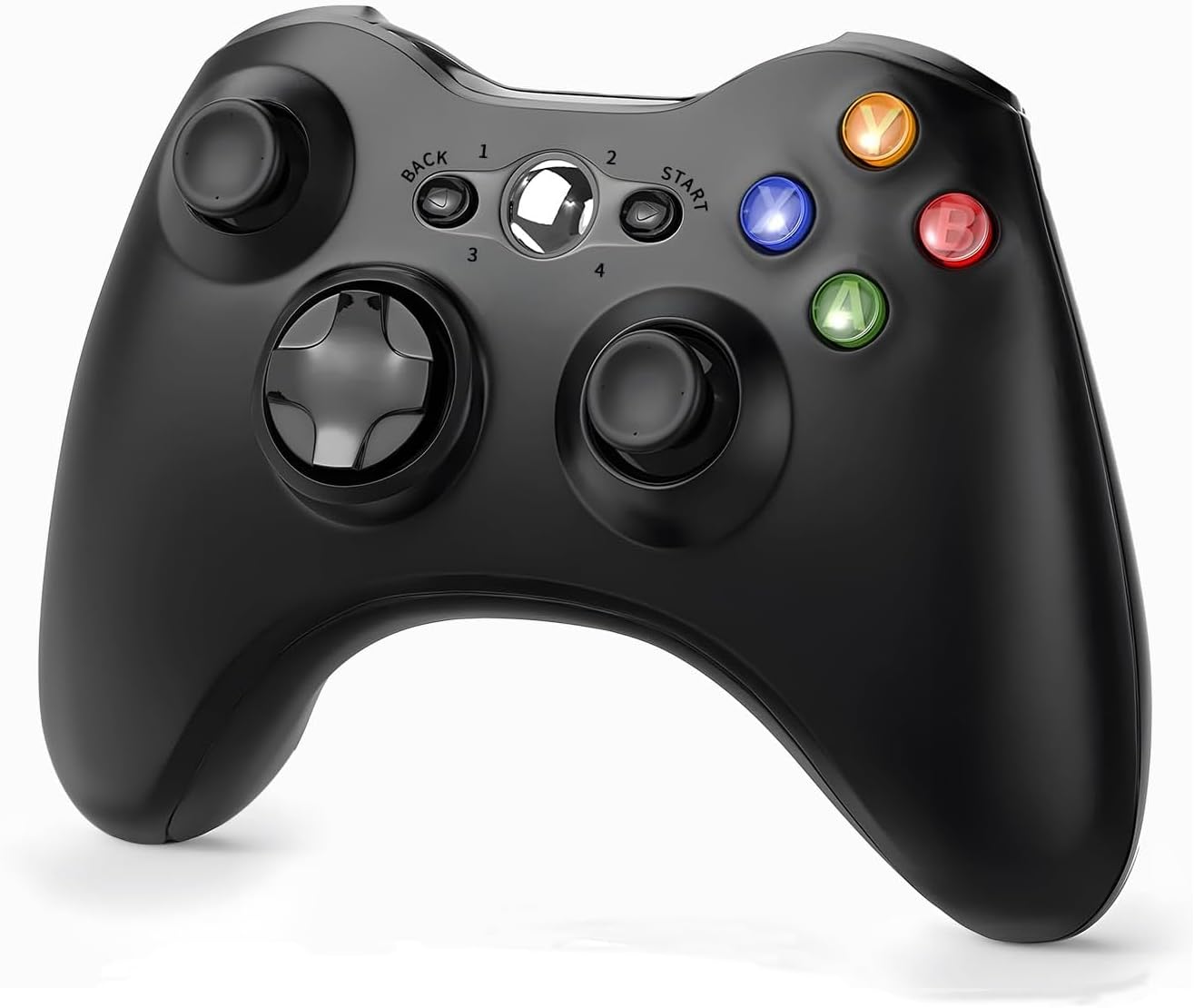 Wireless 2.4GHz Gaming Controller for Xbox 360, PC - Black, Dual Gamepad DEMO
