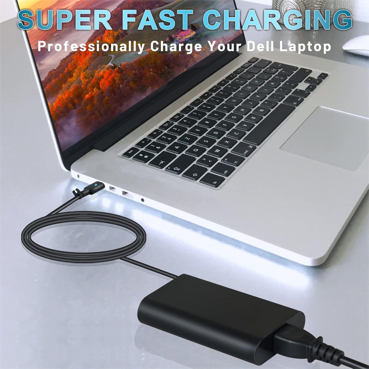 65W USB-C Laptop Charger for Dell XPS 13 15 Latitude 5420 5290 7 Black DEMO