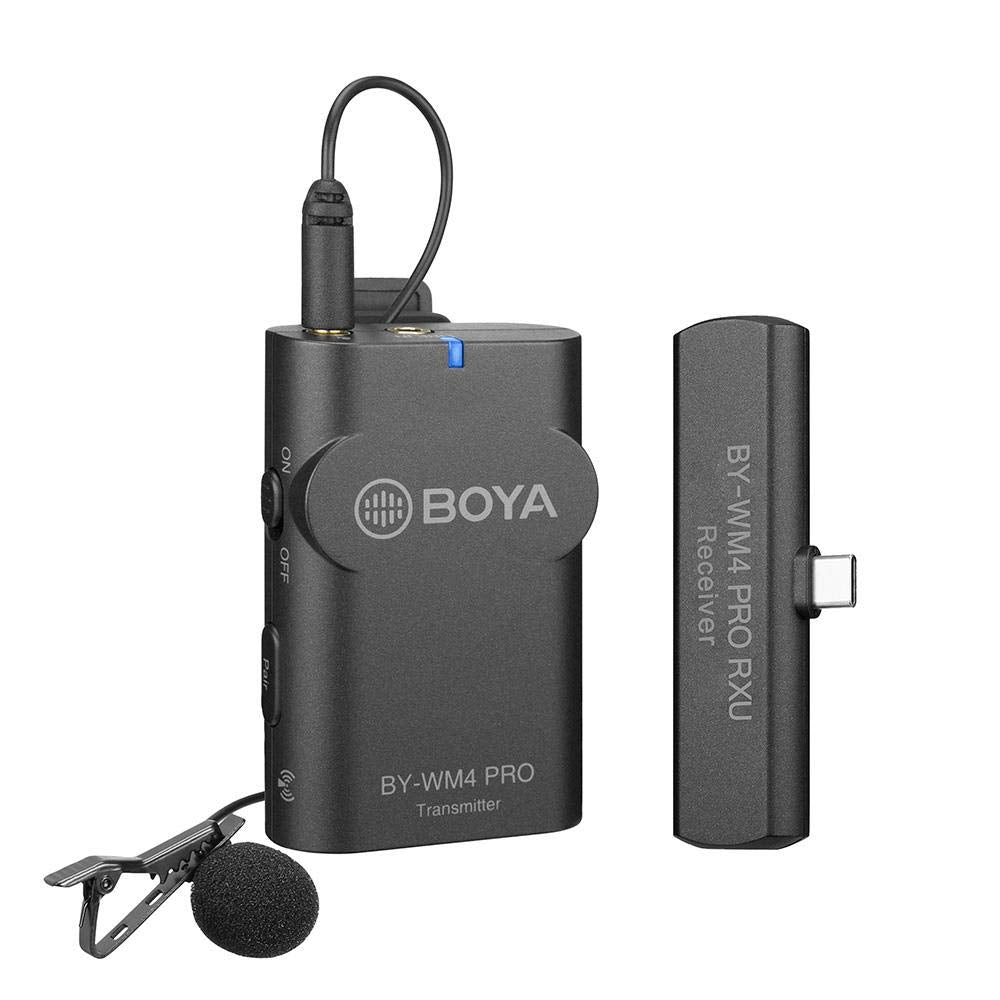 BOYA 2.4GHz Wireless Microphone System for Recording Equipment in Black NEW