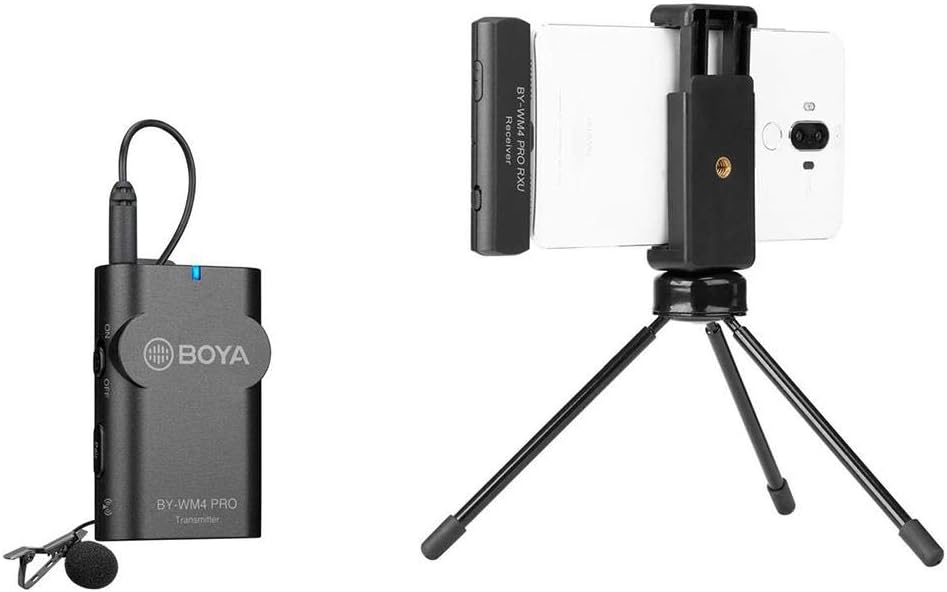 BOYA 2.4GHz Wireless Microphone System for Recording Equipment in Black NEW