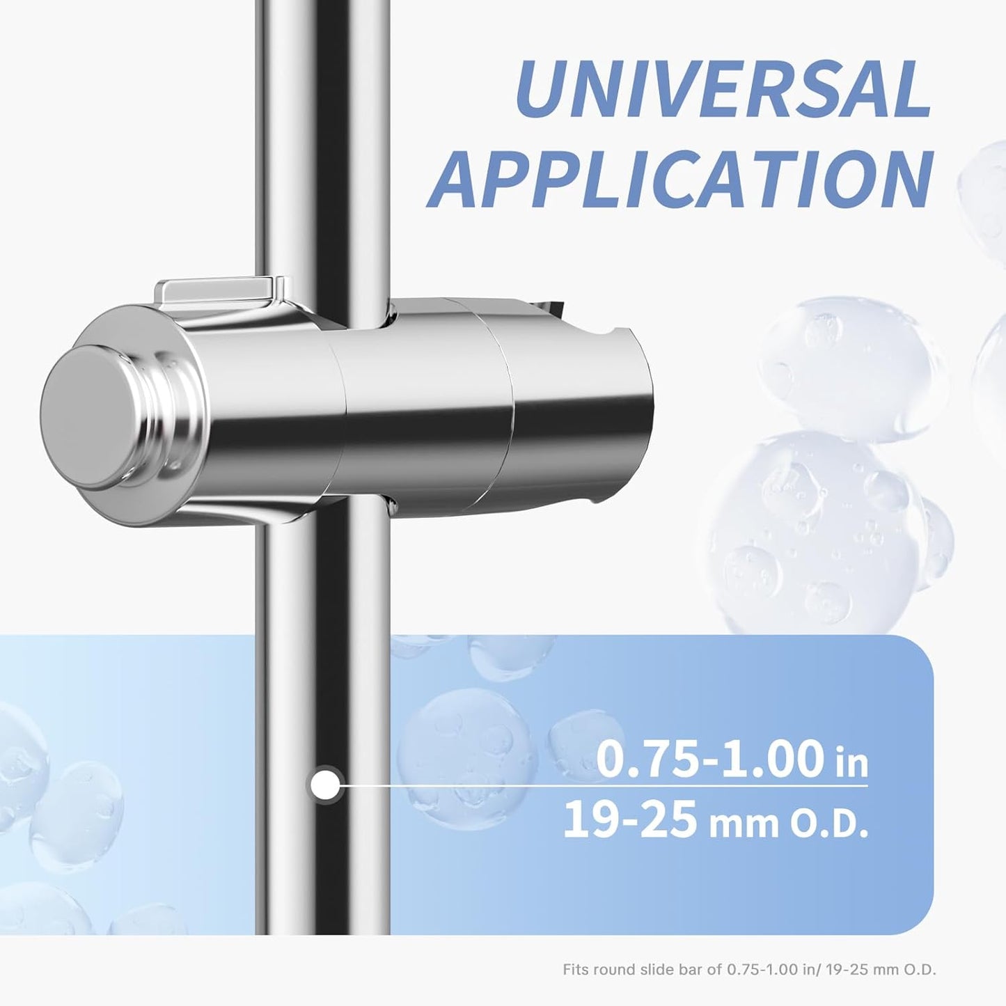 OFFO Chrome Adjustable Shower Head Holder for Sliding Bar Bathroom Accessory NEW