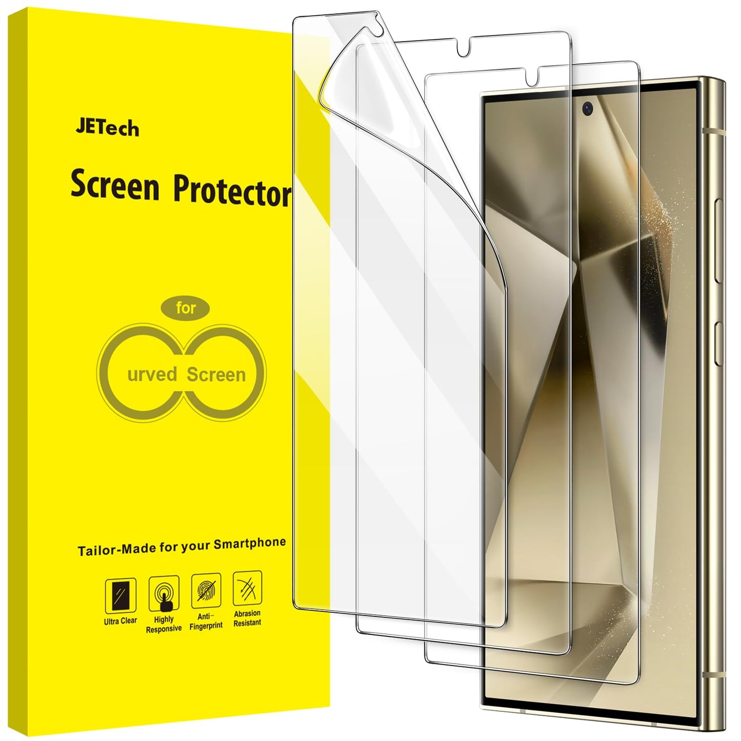 JETech Flexible TPU Screen Protector for Samsung Galaxy S24 Ultra, NEW