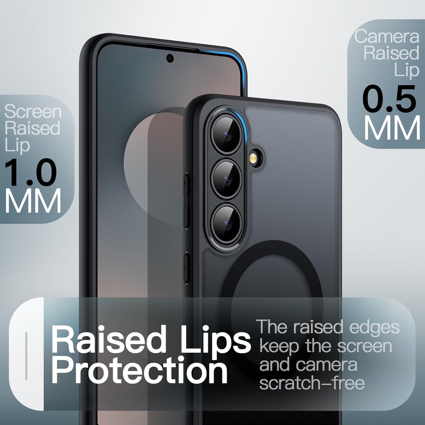 JETech Magnetic Protective Phone Case for Samsung Galaxy S25 FE - Black DEMO