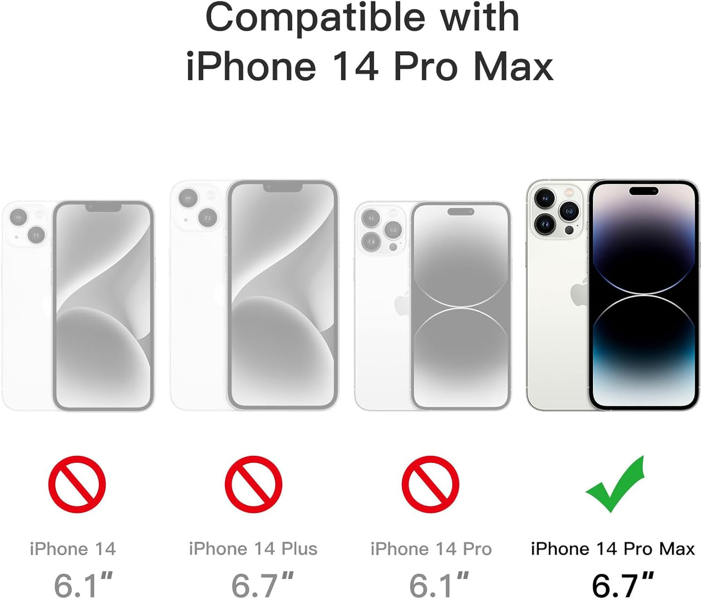 JETech Deep Purple Shockproof Protective Phone Case for iPhone 14 Pro Max DEMO