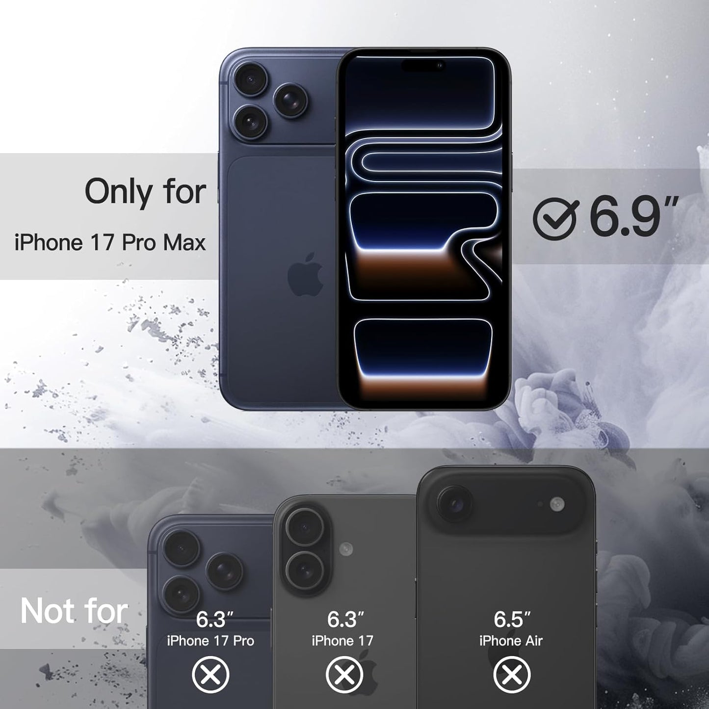 JETech Navy Blue Shockproof Protective Phone Case for iPhone 17 Pro Max NEW