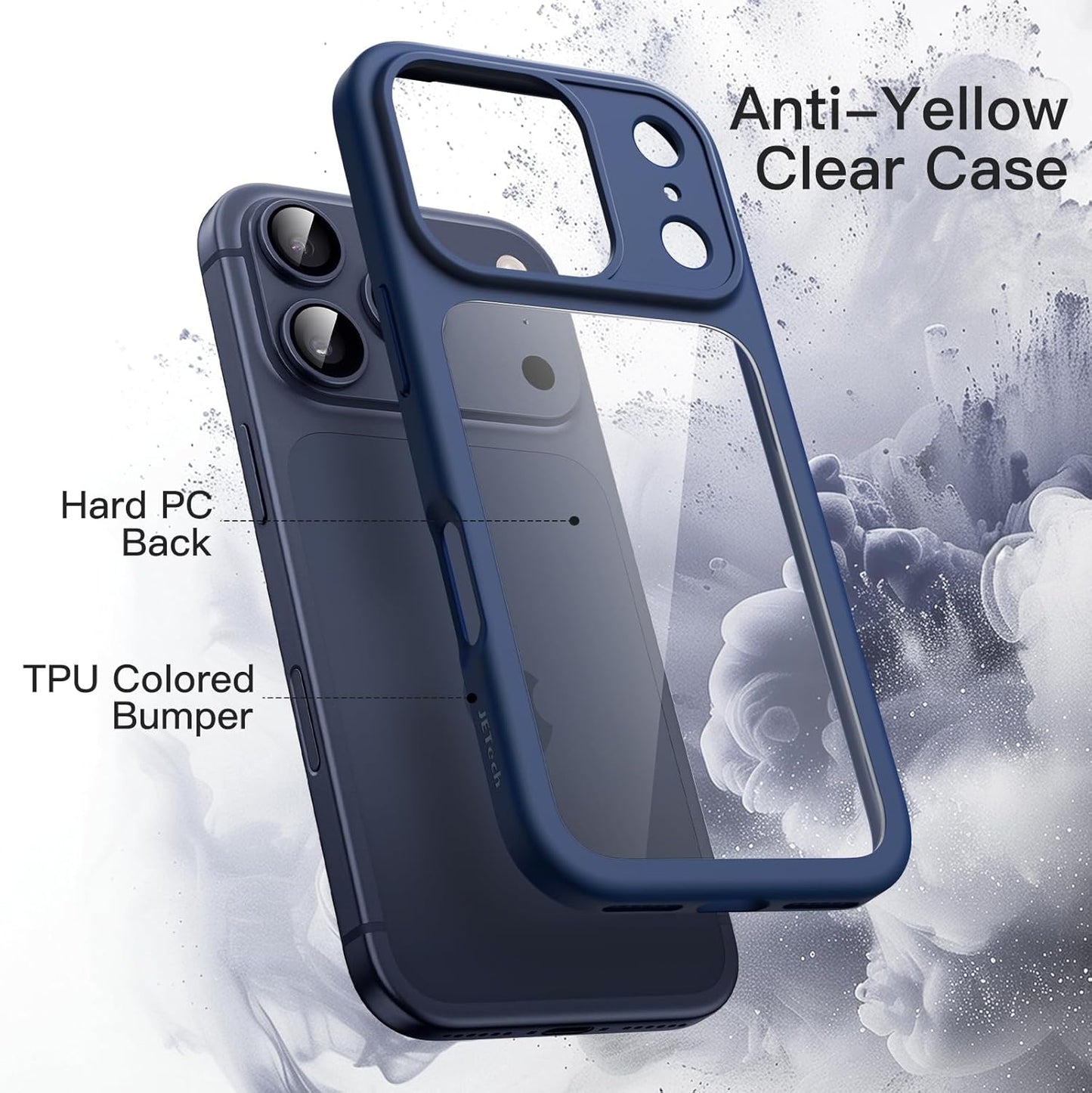 JETech Navy Blue Shockproof Protective Phone Case for iPhone 17 Pro Max NEW