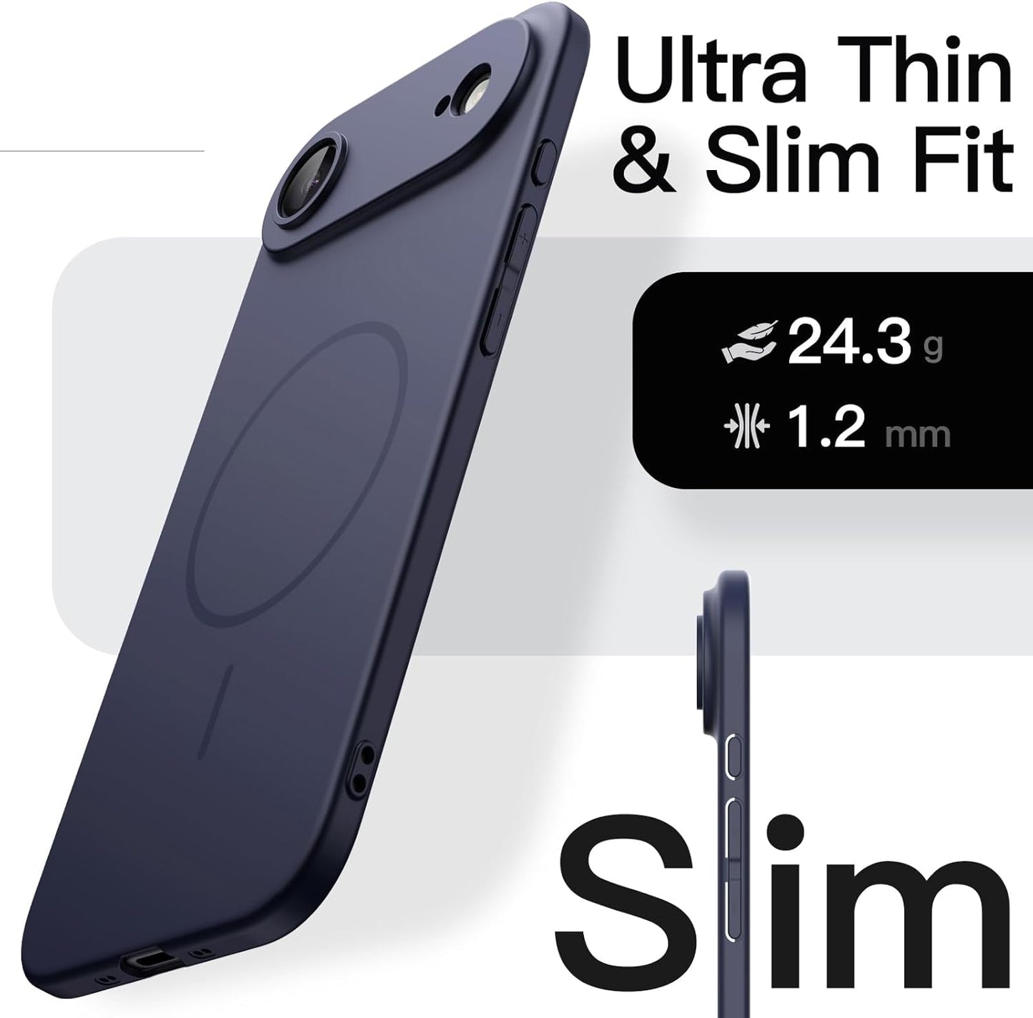 JETech Slim Magnetic Navy Blue Phone Case for iPhone Air - Protective Cover NEW