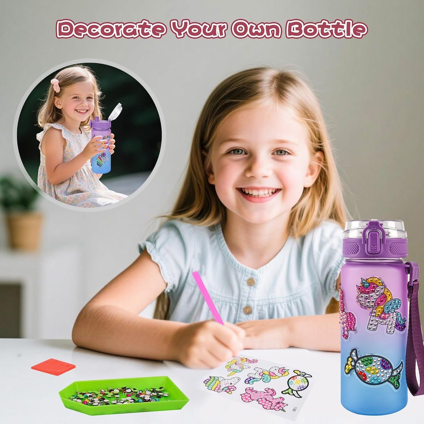Enchanting Unicorn-Inspired Makeup & Jewelry Gift Set in Pink Purple NEW