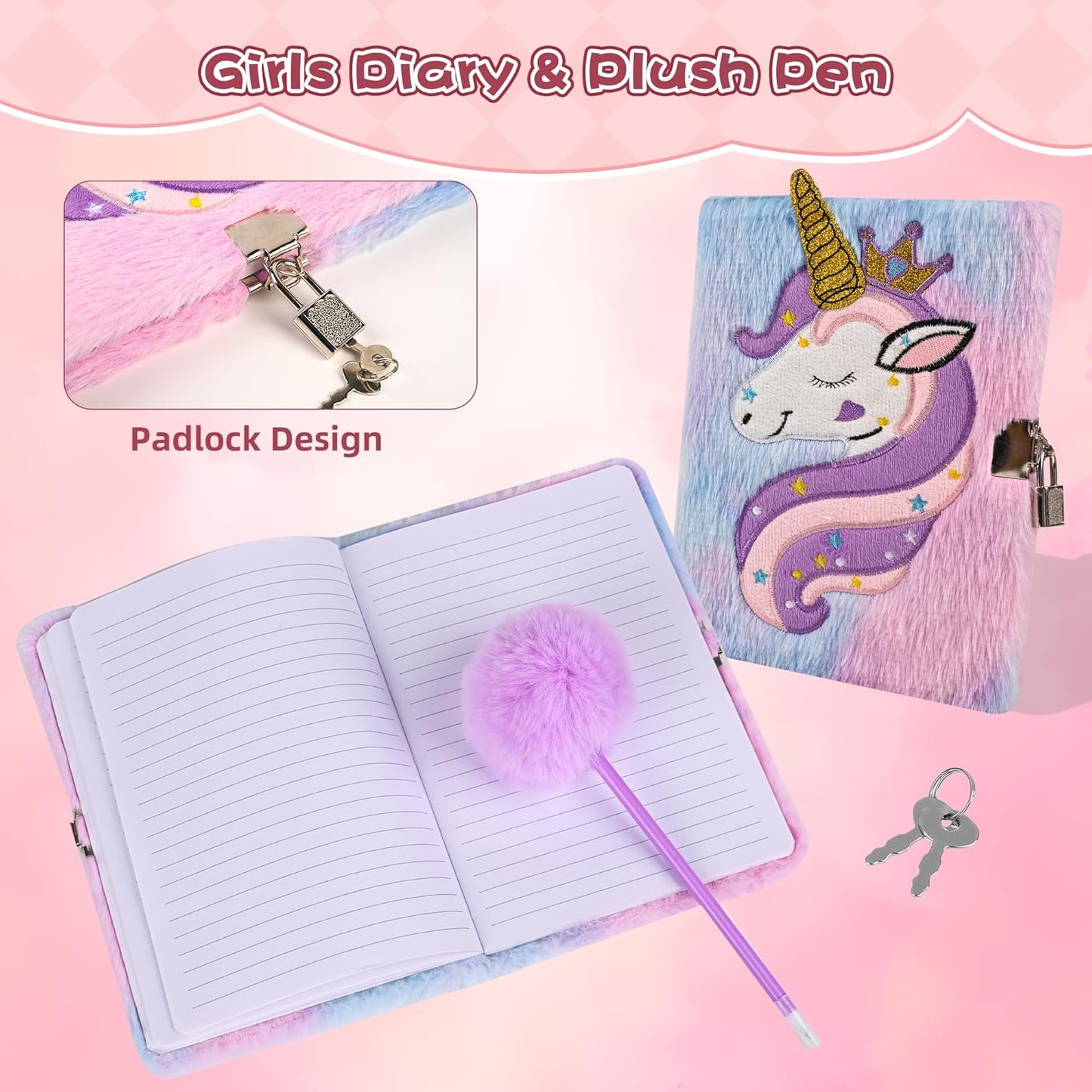 Enchanting Unicorn-Inspired Makeup & Jewelry Gift Set in Pink Purple NEW