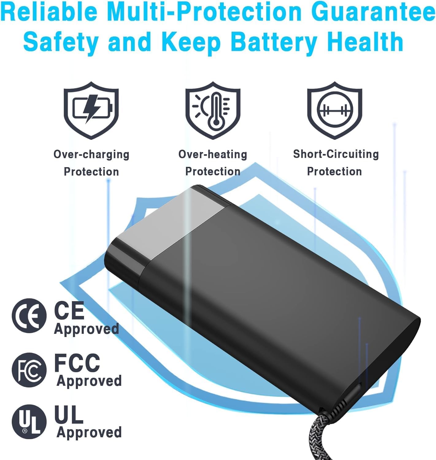 200W Laptop Charger AC Adapter for HP Pavilion Gaming Laptops in Black DEMO