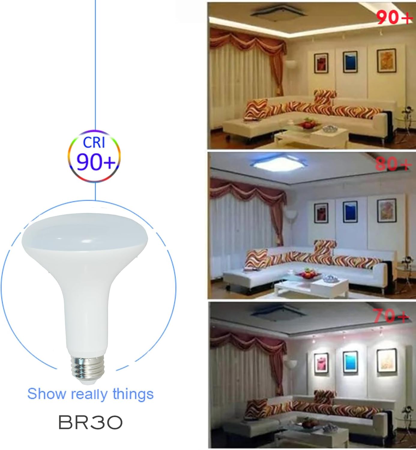 15W E27 LED Bulbs LED Dimmable Bulb, 6500K Daylight White Reflector Lamp DEMO