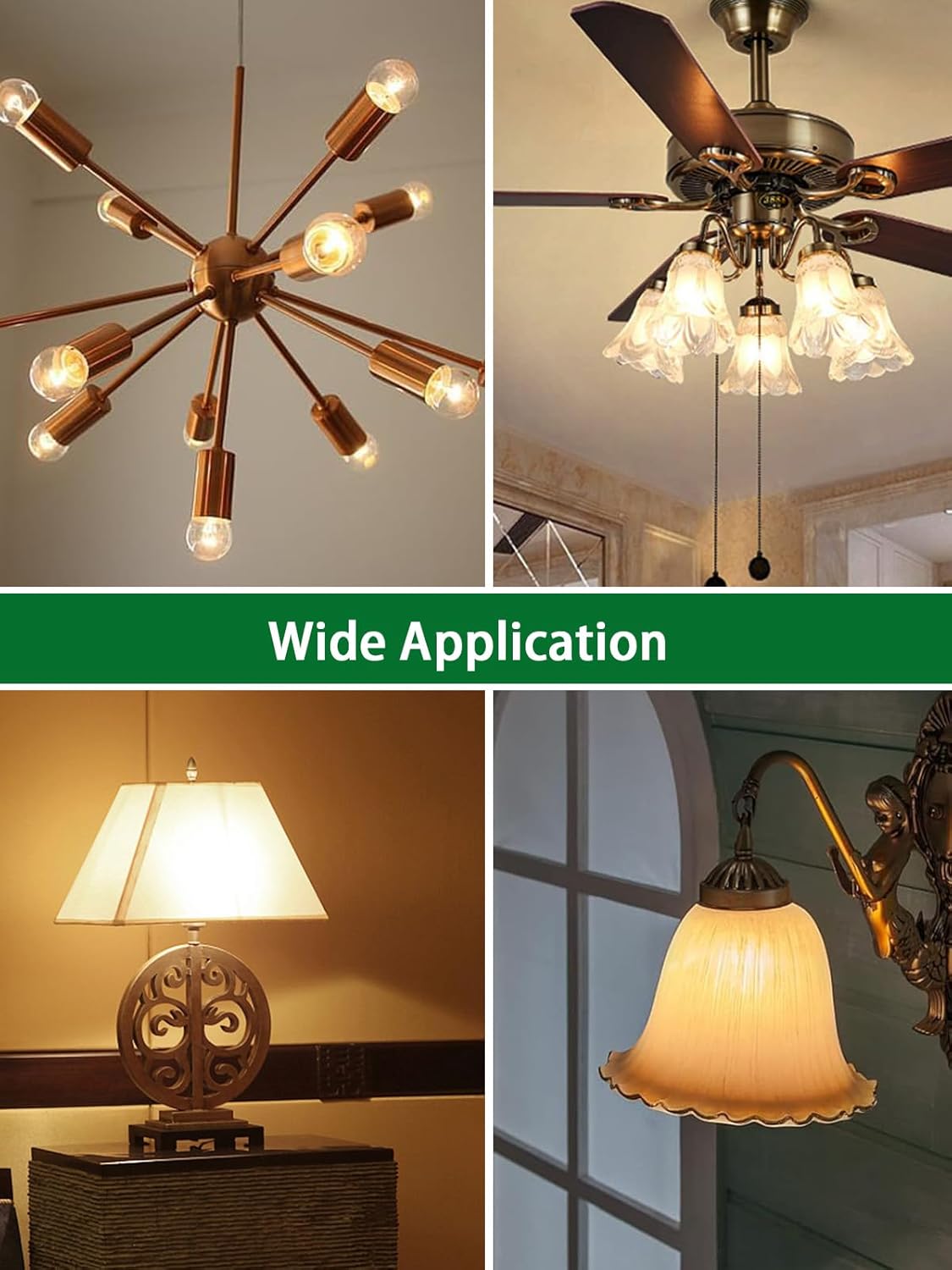 E27 LED LED Bulbs Dimmable Vintage Golf Ball Bulb, 2700K Warm White, 70-76 NEW