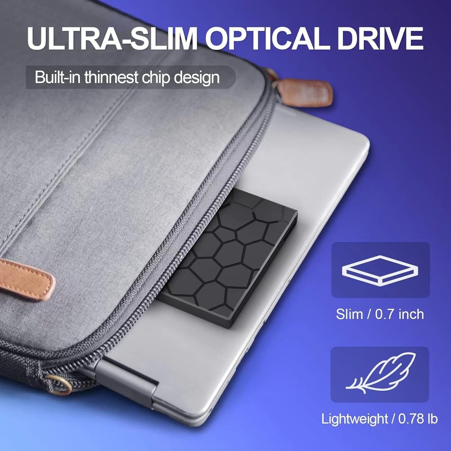 8-in-1 USB 3.0 External CD/DVD Drive Slim Portable Laptop PC Optical Disc NEW