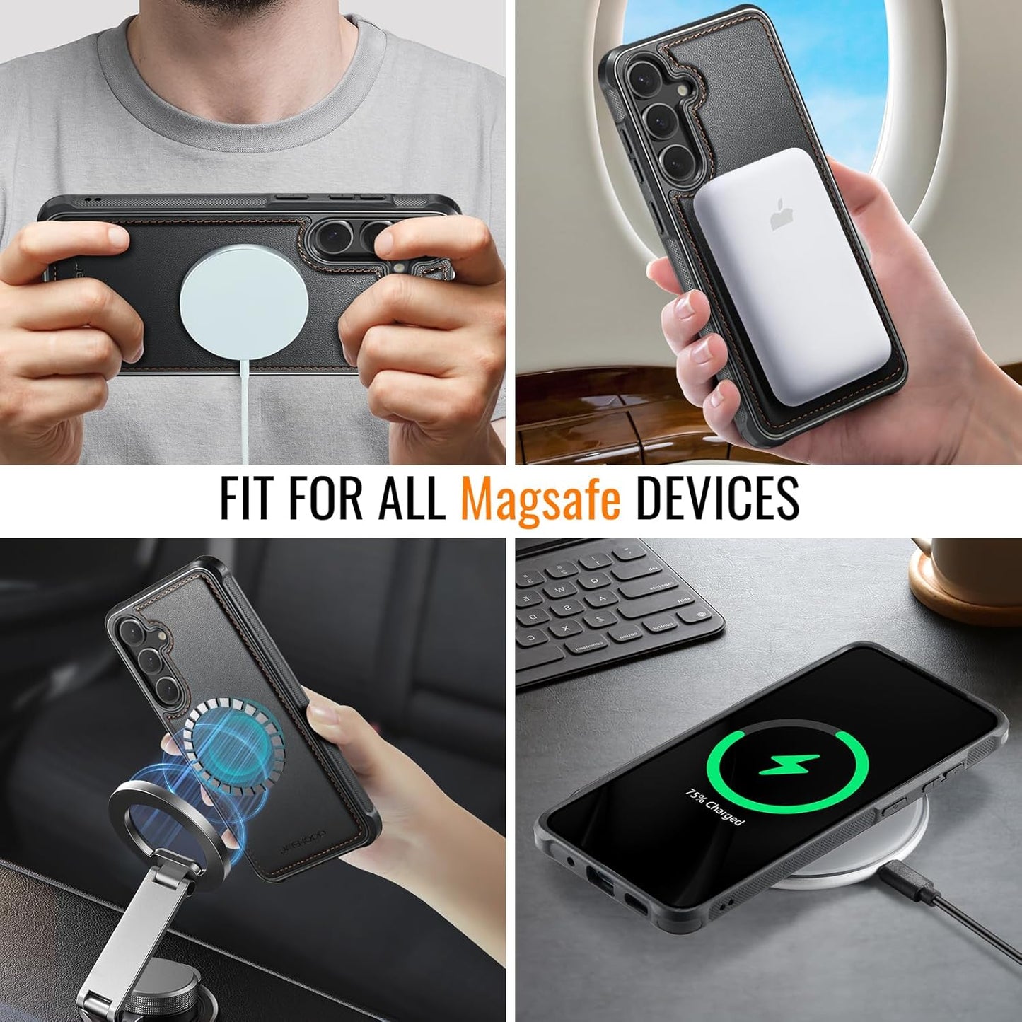 ELEPIK Magnetic Wallet Phone Case for Samsung Galaxy S23 with Card Slot NEW