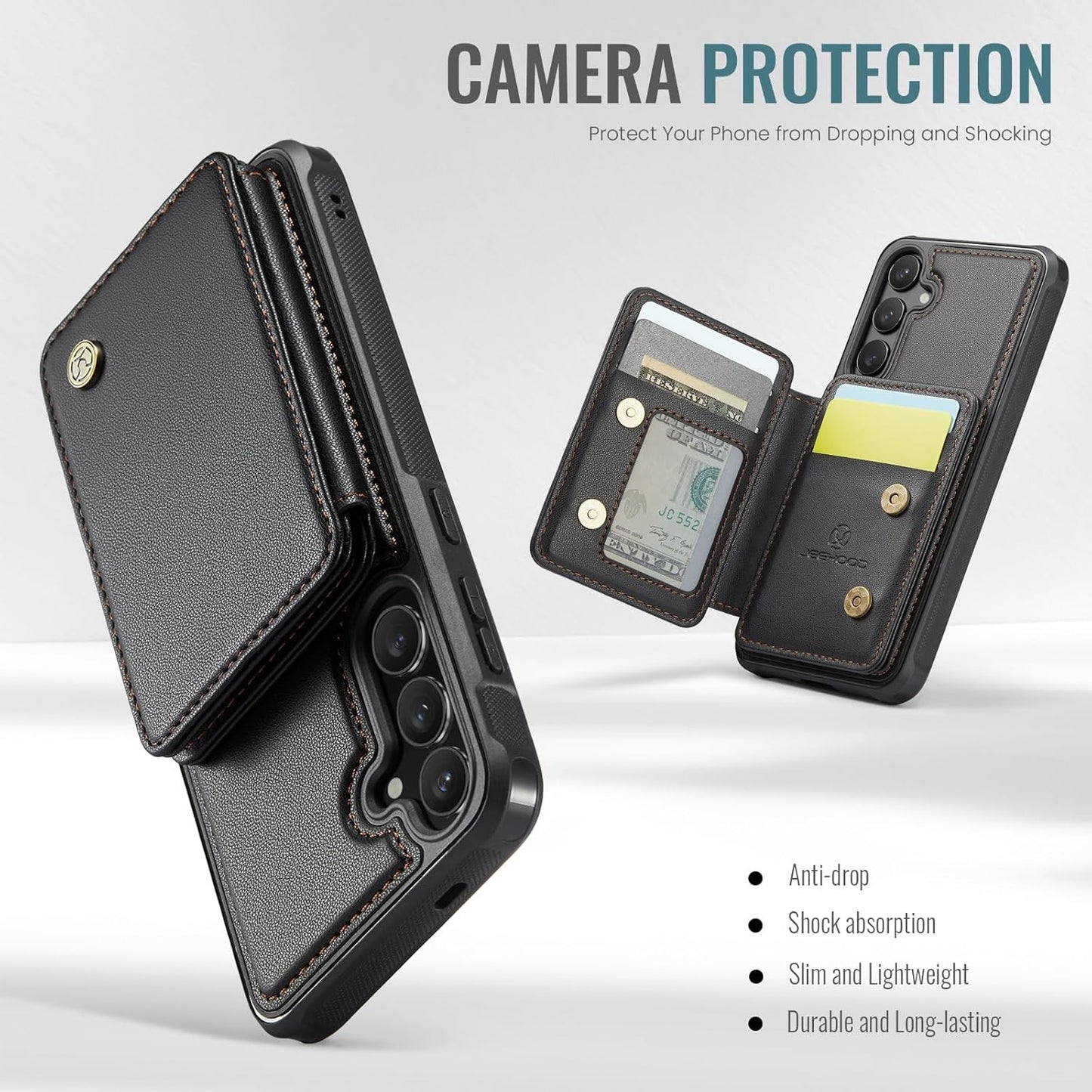ELEPIK Magnetic Wallet Phone Case for Samsung Galaxy S23 with Card Slot NEW