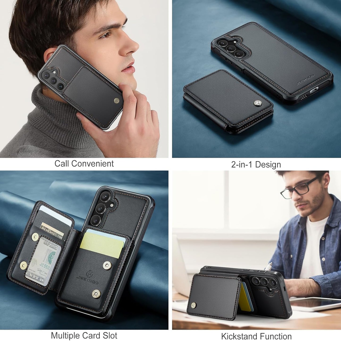 ELEPIK Magnetic Wallet Phone Case for Samsung Galaxy S23 with Card Slot NEW