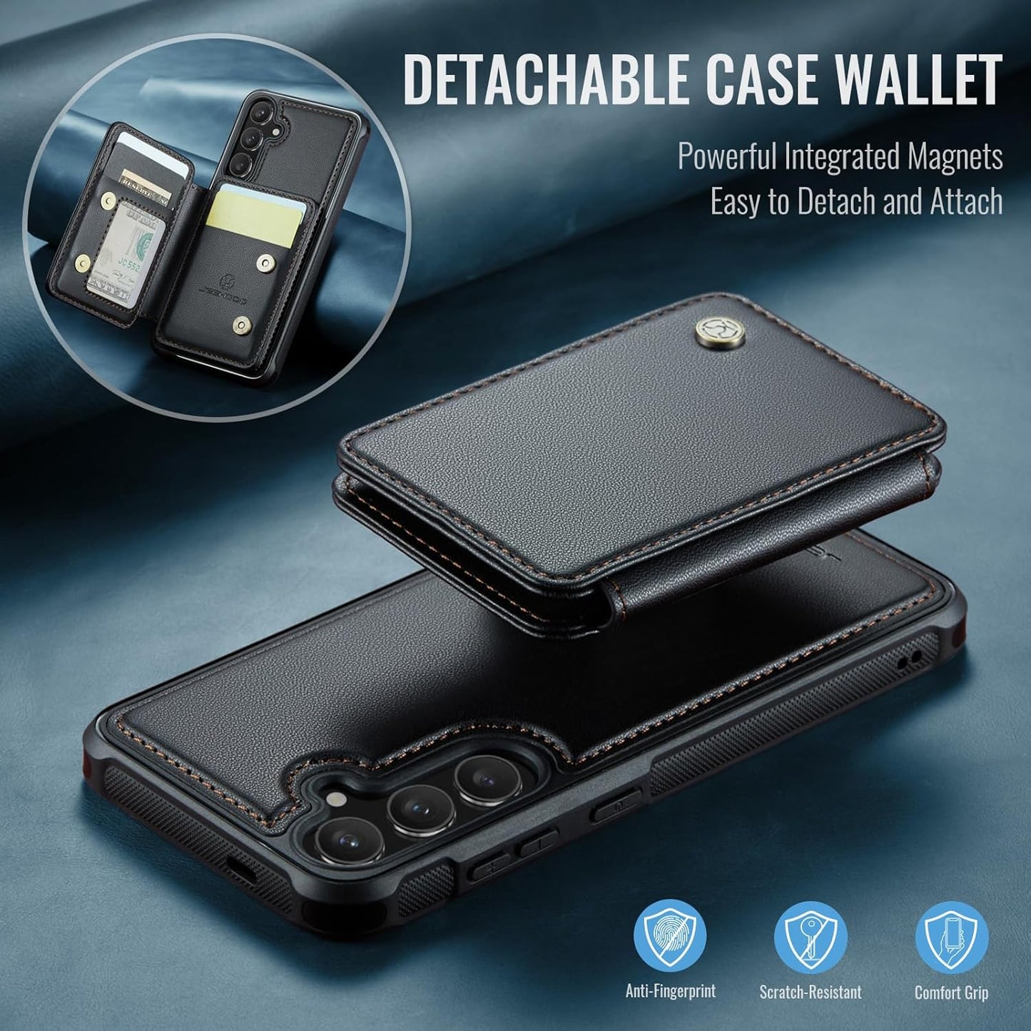 ELEPIK Magnetic Wallet Phone Case for Samsung Galaxy S23 with Card Slot NEW