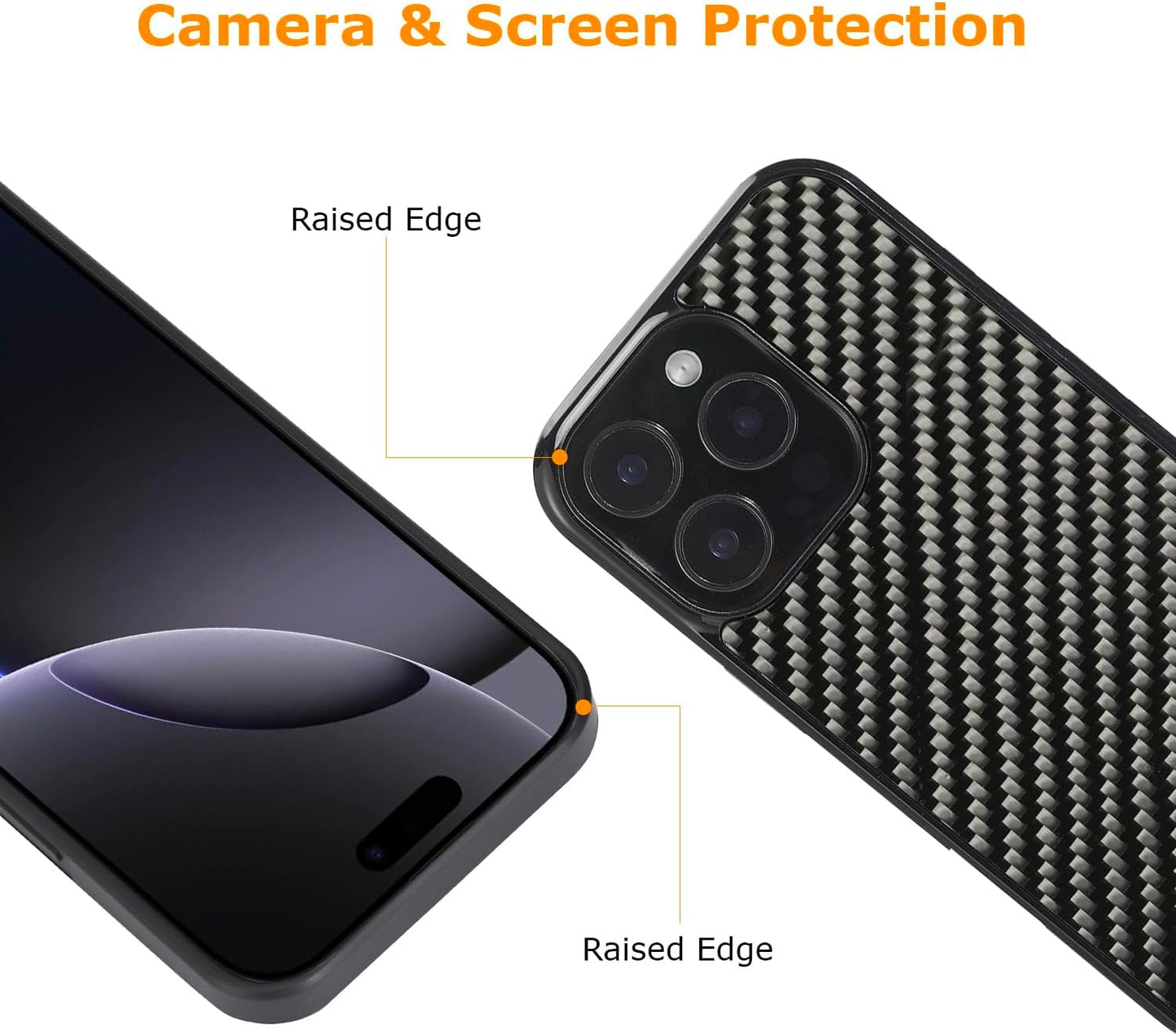 molzar Phone Case with Real Weave Carbon Fiber for iPhone 16 Pro Glossy DEMO