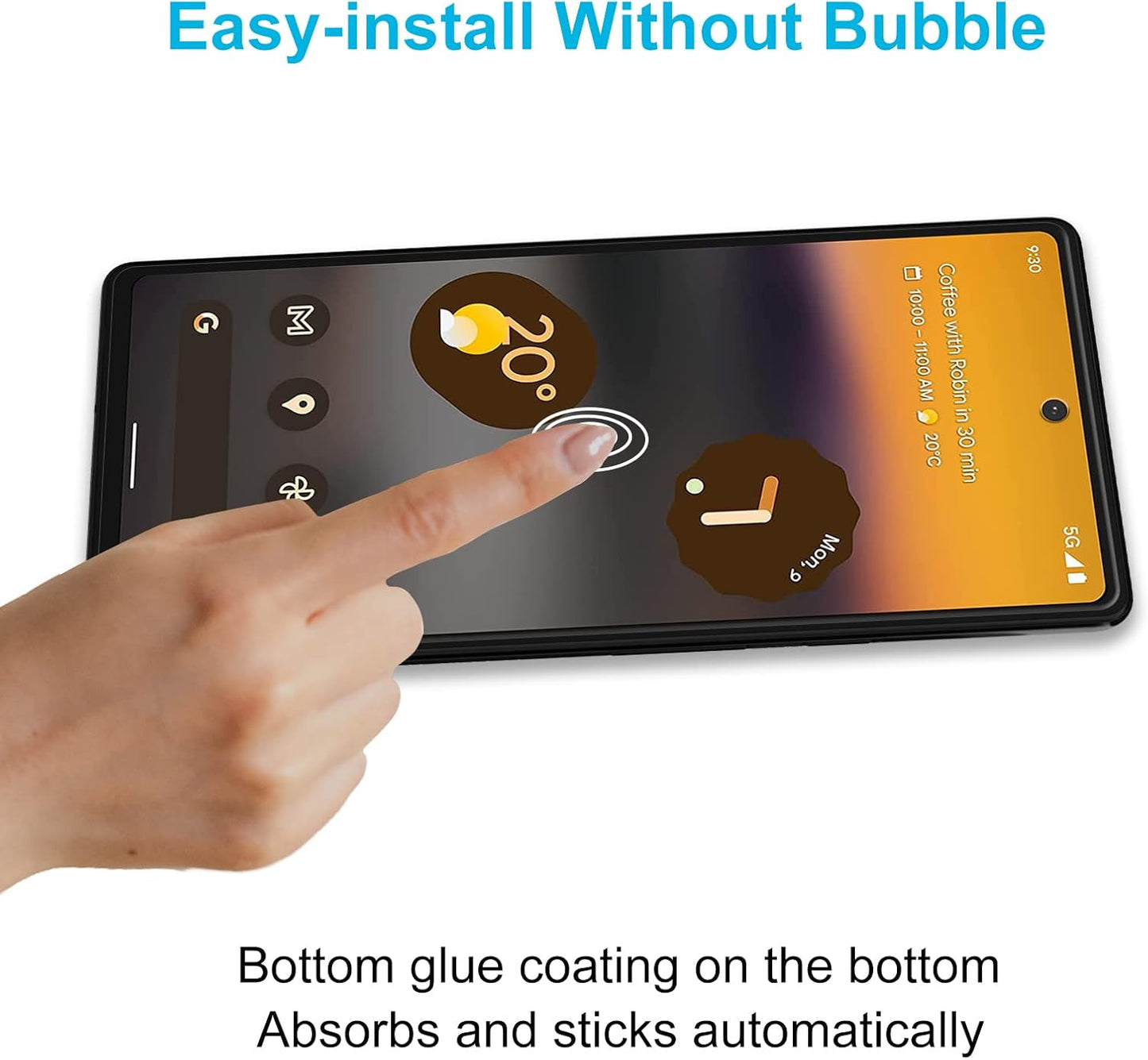 Didisky Tempered Glass Screen Protector for Google Pixel 6a 6.1 Inch Phone NEW