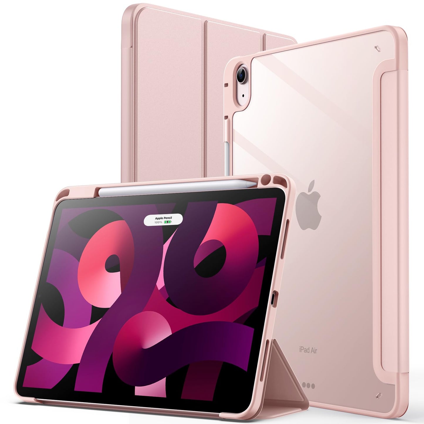 JETech Rose Gold Protective Tablet Case for iPad Air 11-Inch M3/M2/Air 5/4 NEW