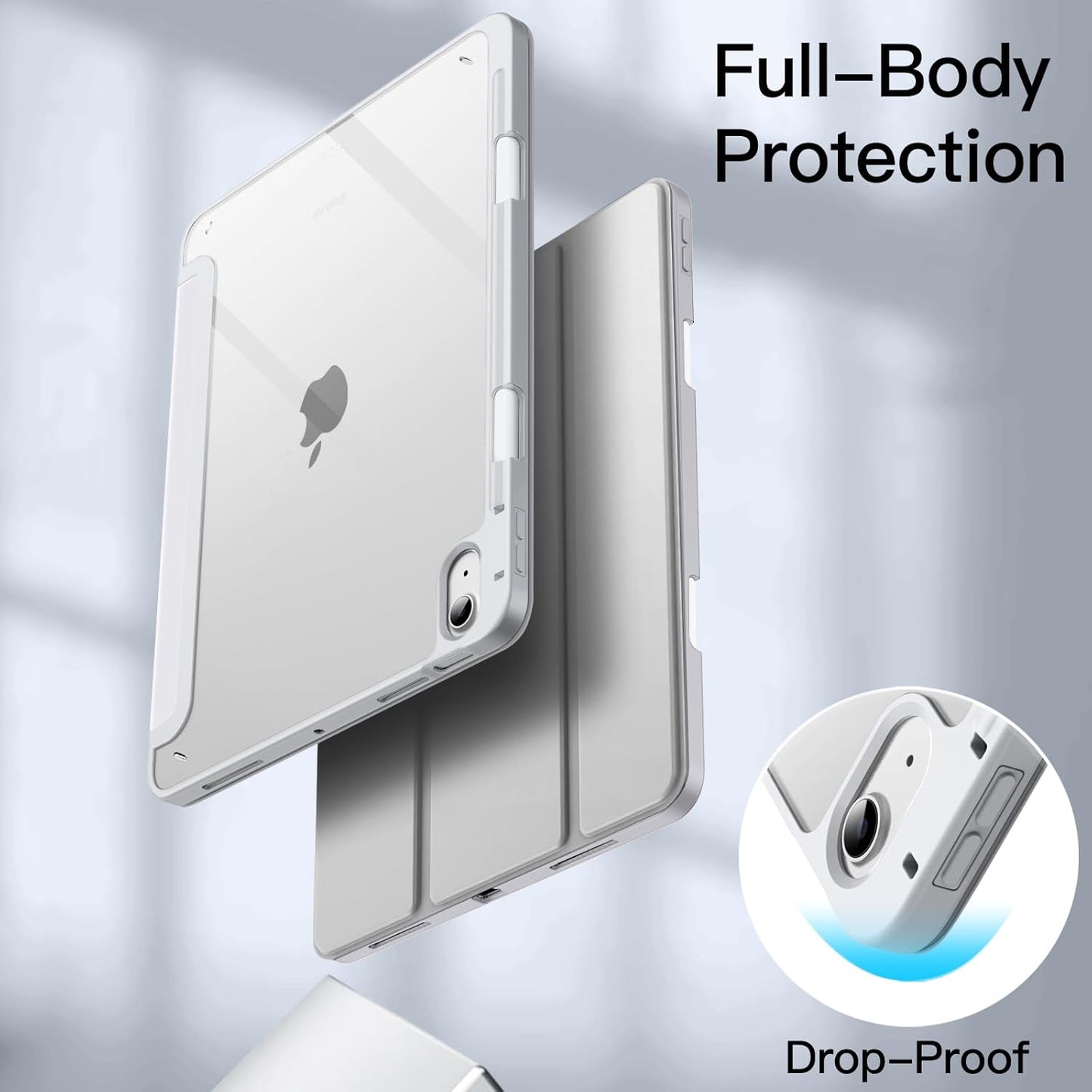 JETech Silver Tablet Case for 11-Inch iPad Air M3, M2, 5, 4 Size iPad Air DEMO