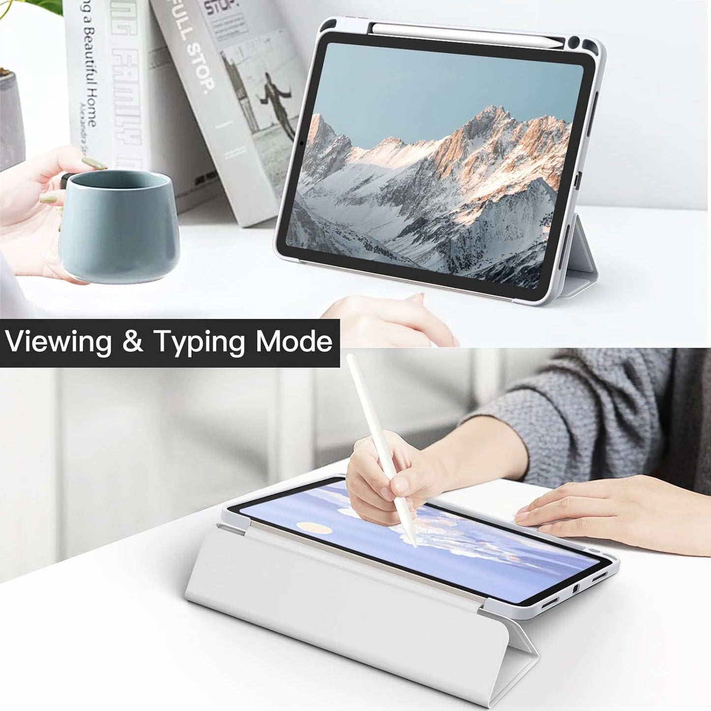 JETech Silver Tablet Case for 11-Inch iPad Air M3, M2, 5, 4 Size iPad Air DEMO