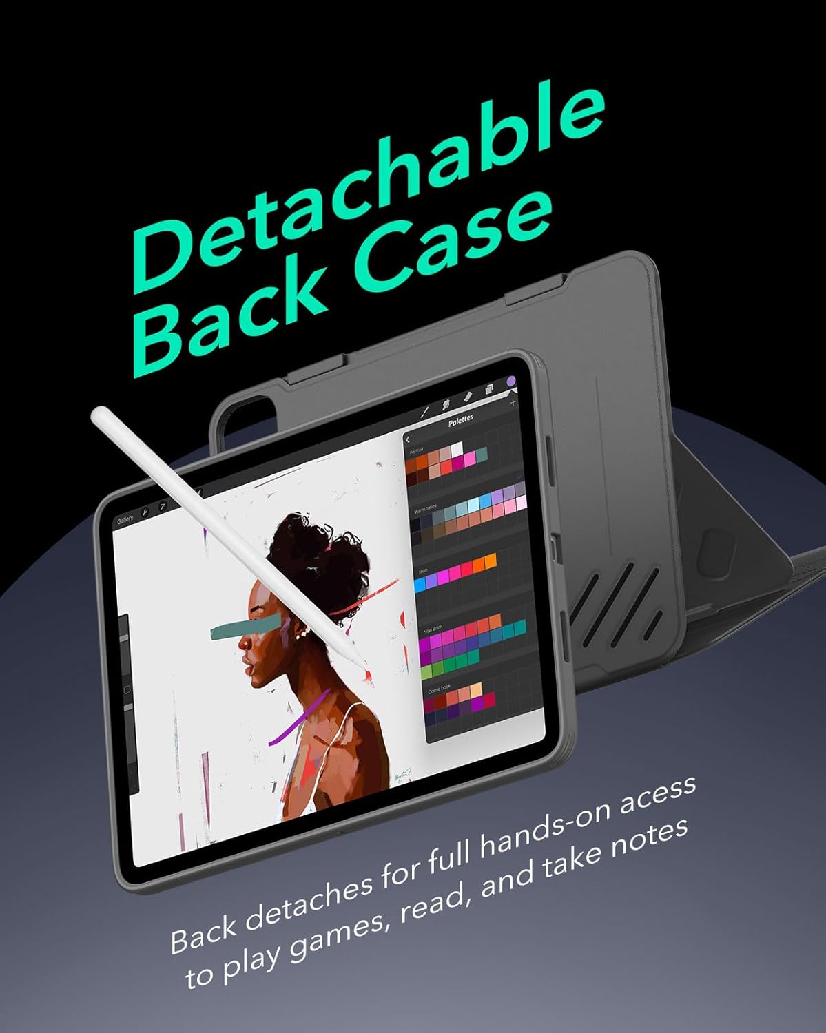 ESR Grey Protective Tablet Case for Apple iPad Pro 11 Inch Cover Size iPad NEW