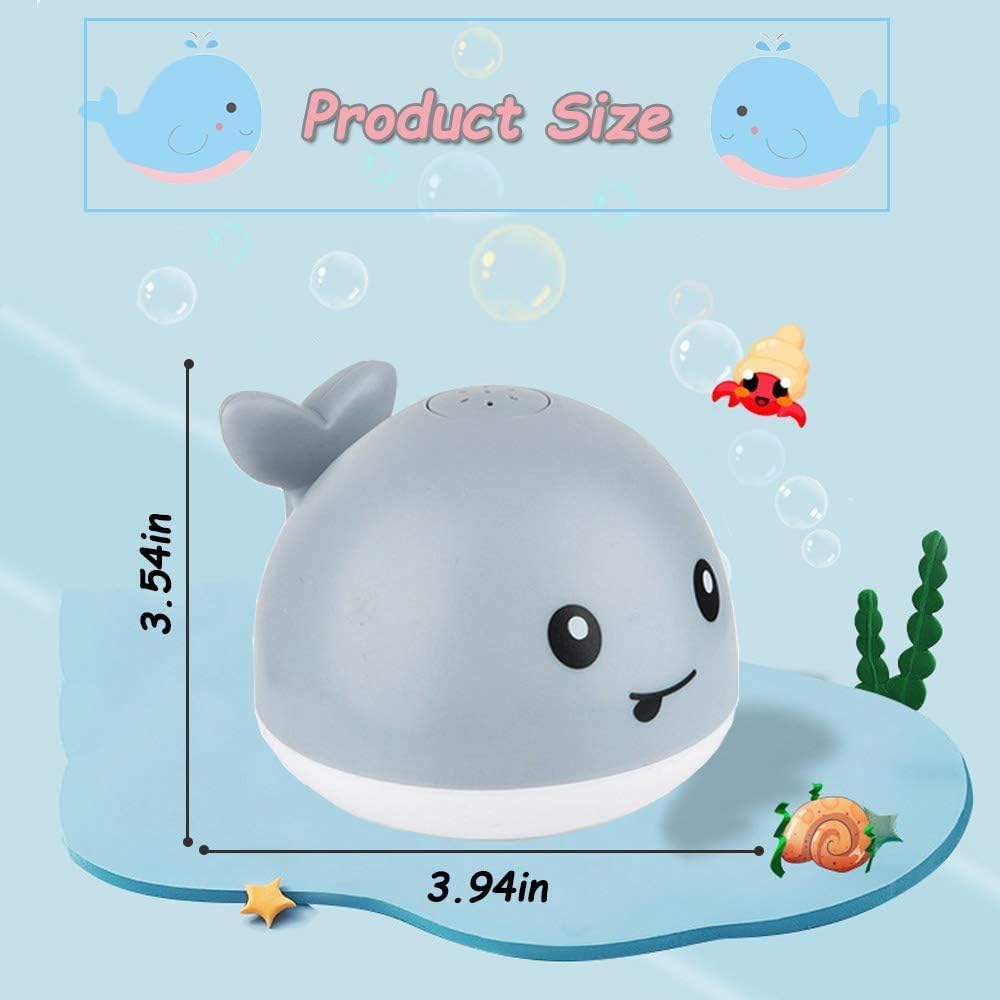 Automatic Water Spray Bath Toy with LED Lights Induction Sprinkler Grey DEMO