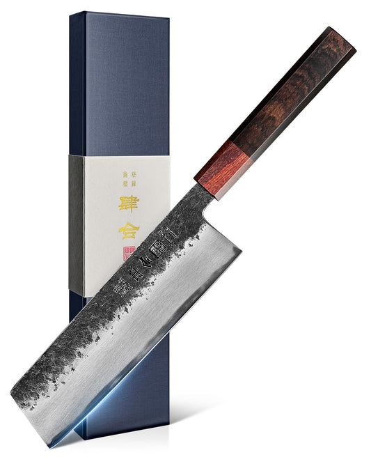Kanngou Japan Knives 7" Nakiri Chef Knife, AUS-8 Alloy Steel, Japanese DEMO