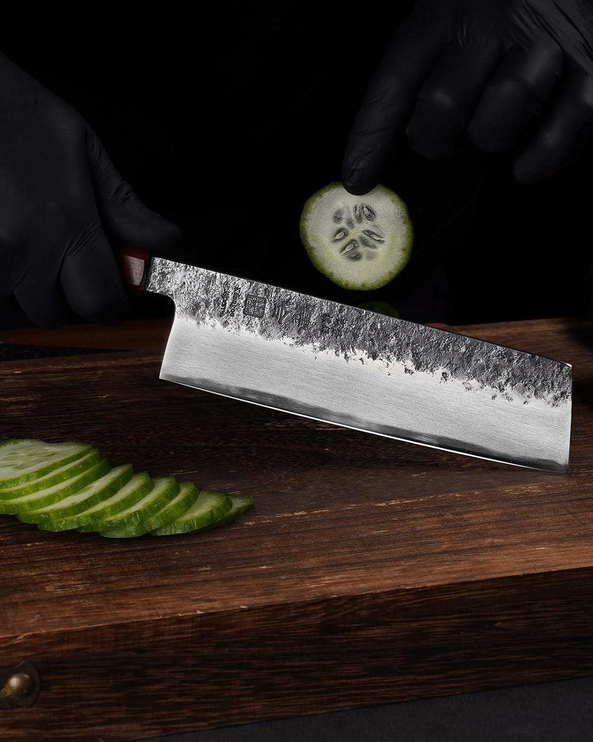 Kanngou Japan Knives 7" Nakiri Chef Knife, AUS-8 Alloy Steel, Japanese DEMO