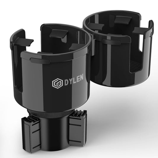 Versatile 2-in-1 Car Cup Holder Expander Adapter for Drinks Holders in Black -